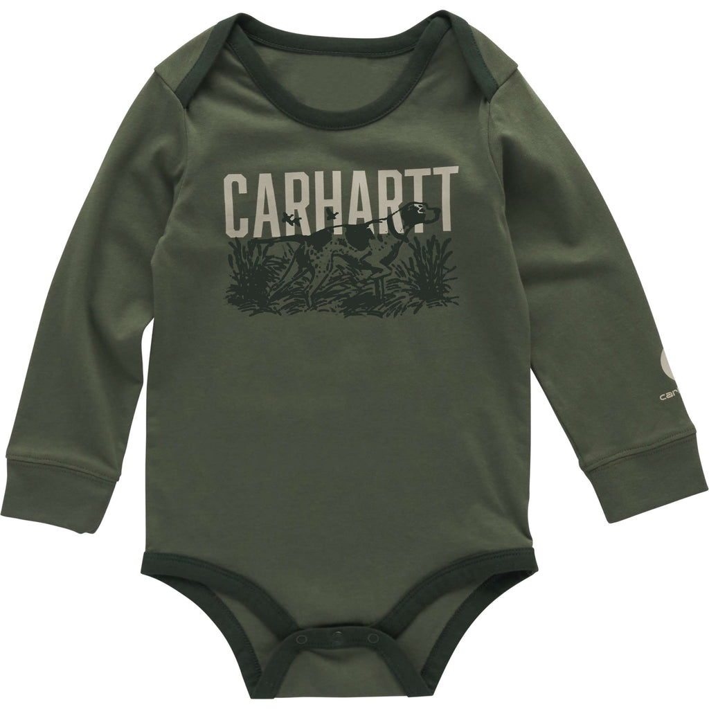 Boys' long sleeve dog bodysuit (baby)