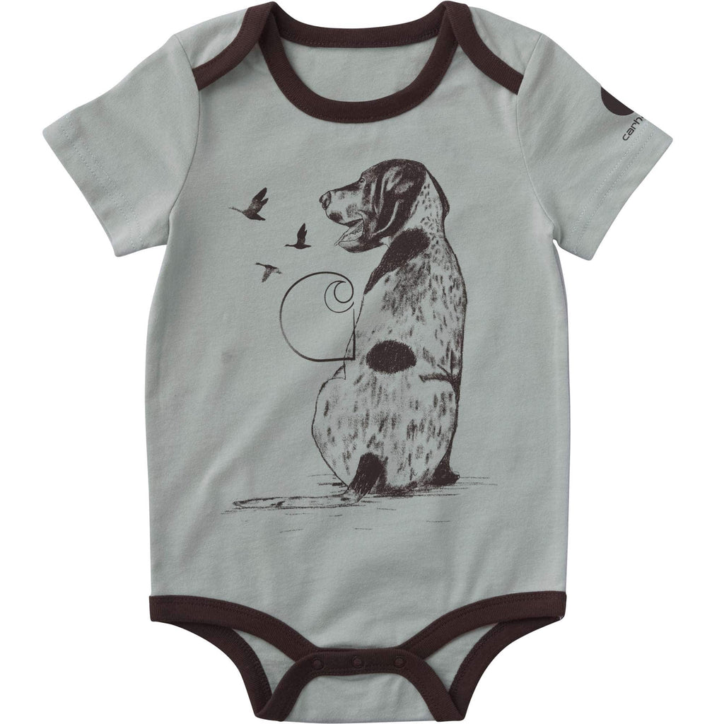 Boys' short sleeve dog bodysuit (baby)