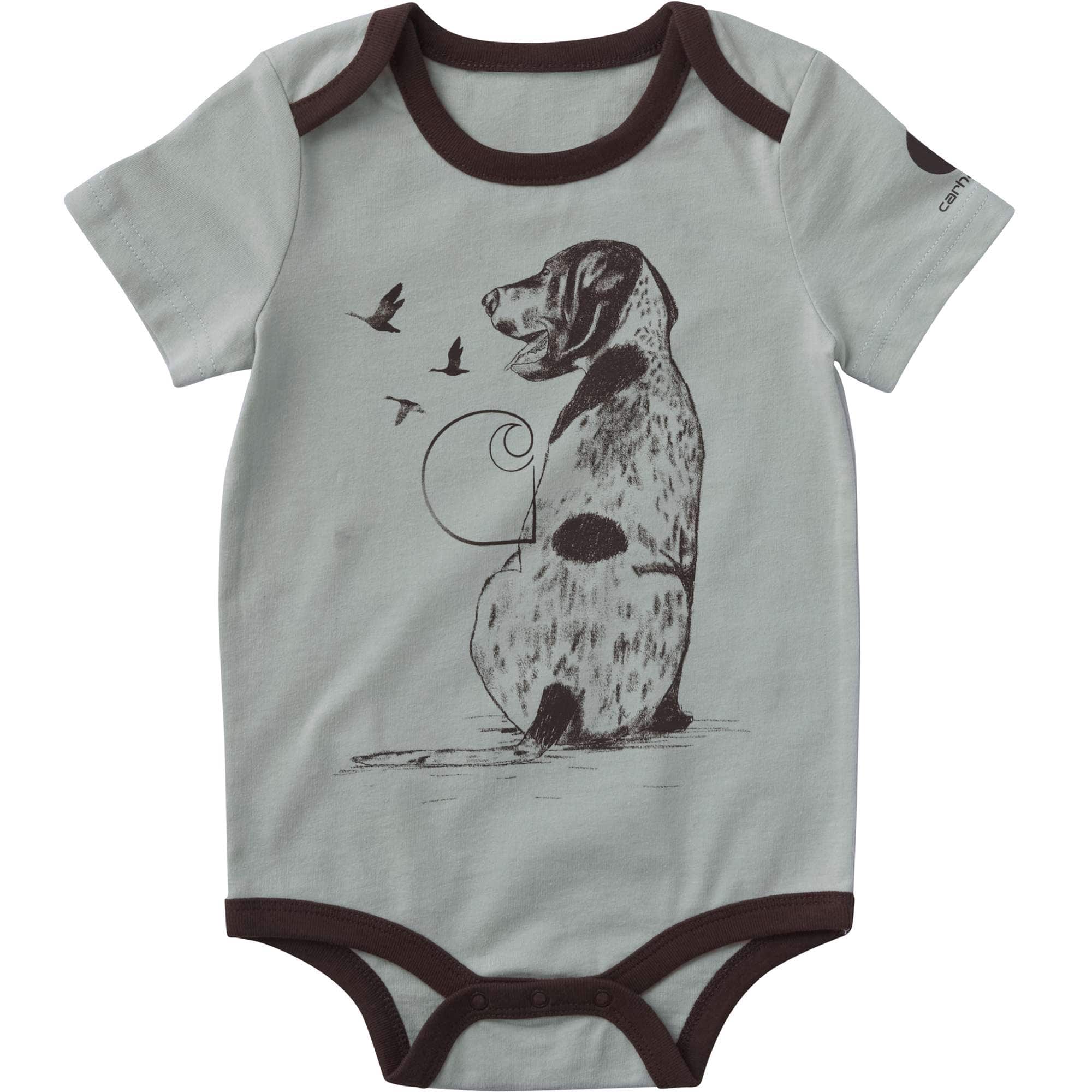 Boys' short sleeve dog bodysuit (baby)