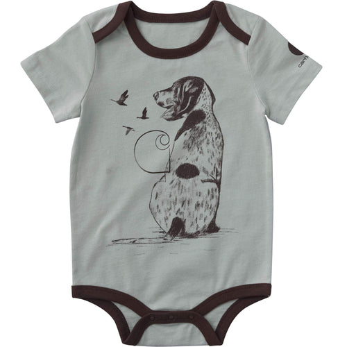 Boys' short sleeve dog bodysuit (baby)