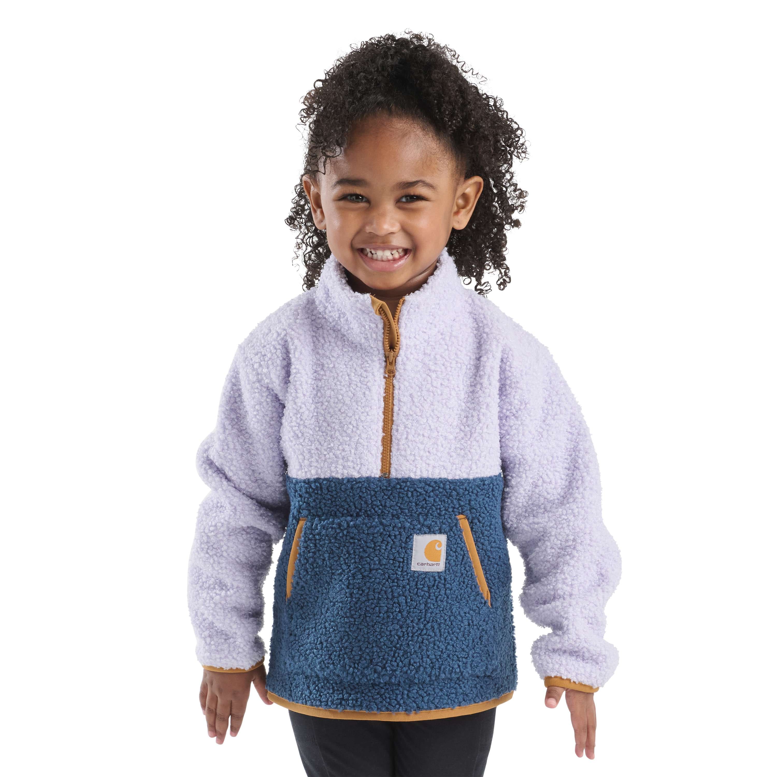 Girls' long sleeve fleece quarter-zip sweatshirt (toddler/child/youth)