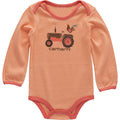 Girls' long sleeve tractor bodysuit (baby)