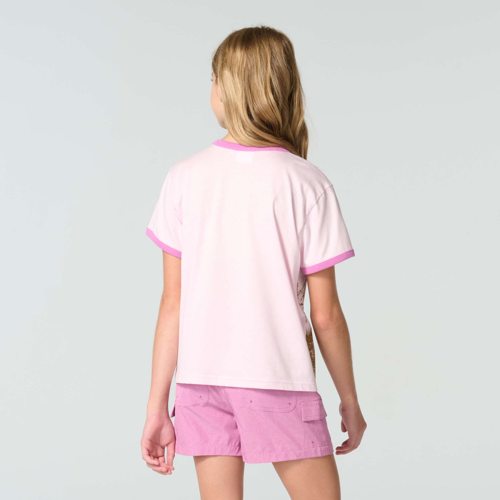 Girls' short sleeve dog ringer t-shirt (child/toddler)