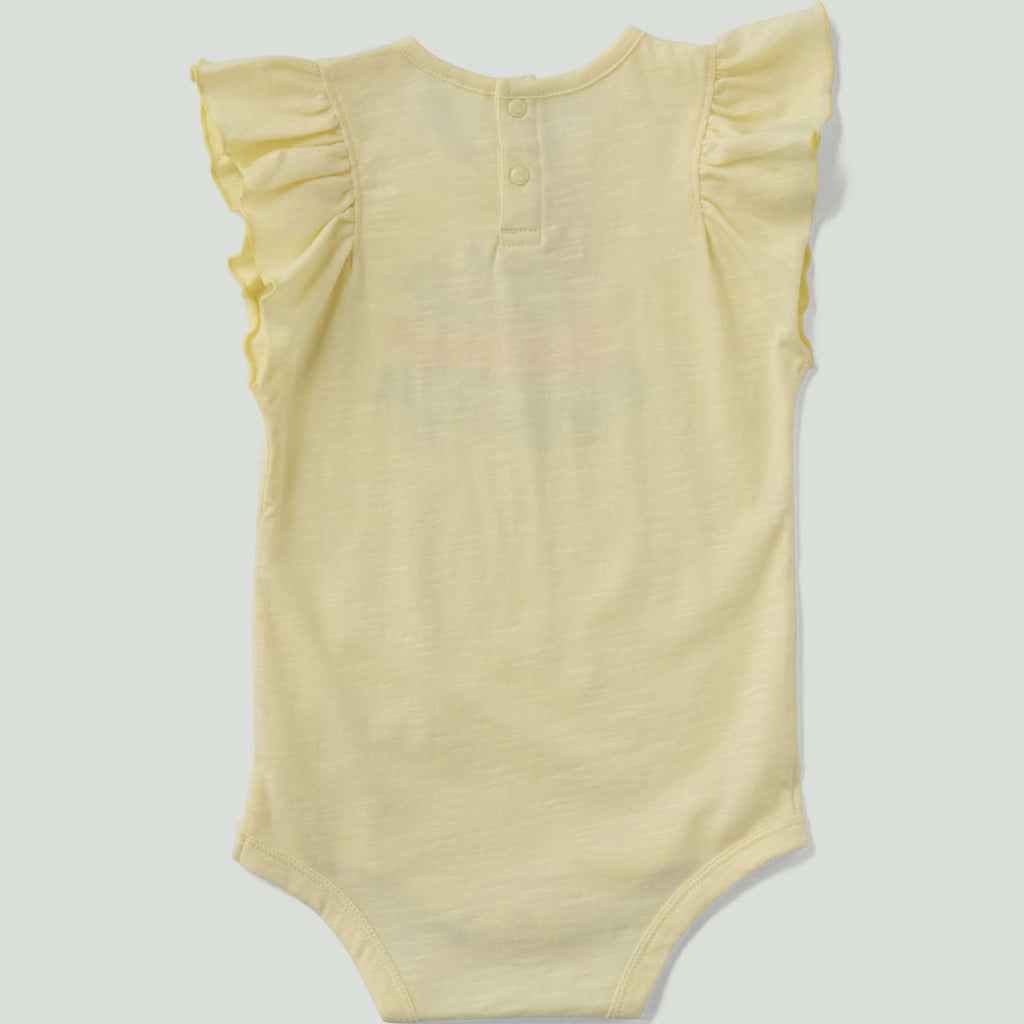 Girls' short ruffle sleeve veggie bodysuit (baby)