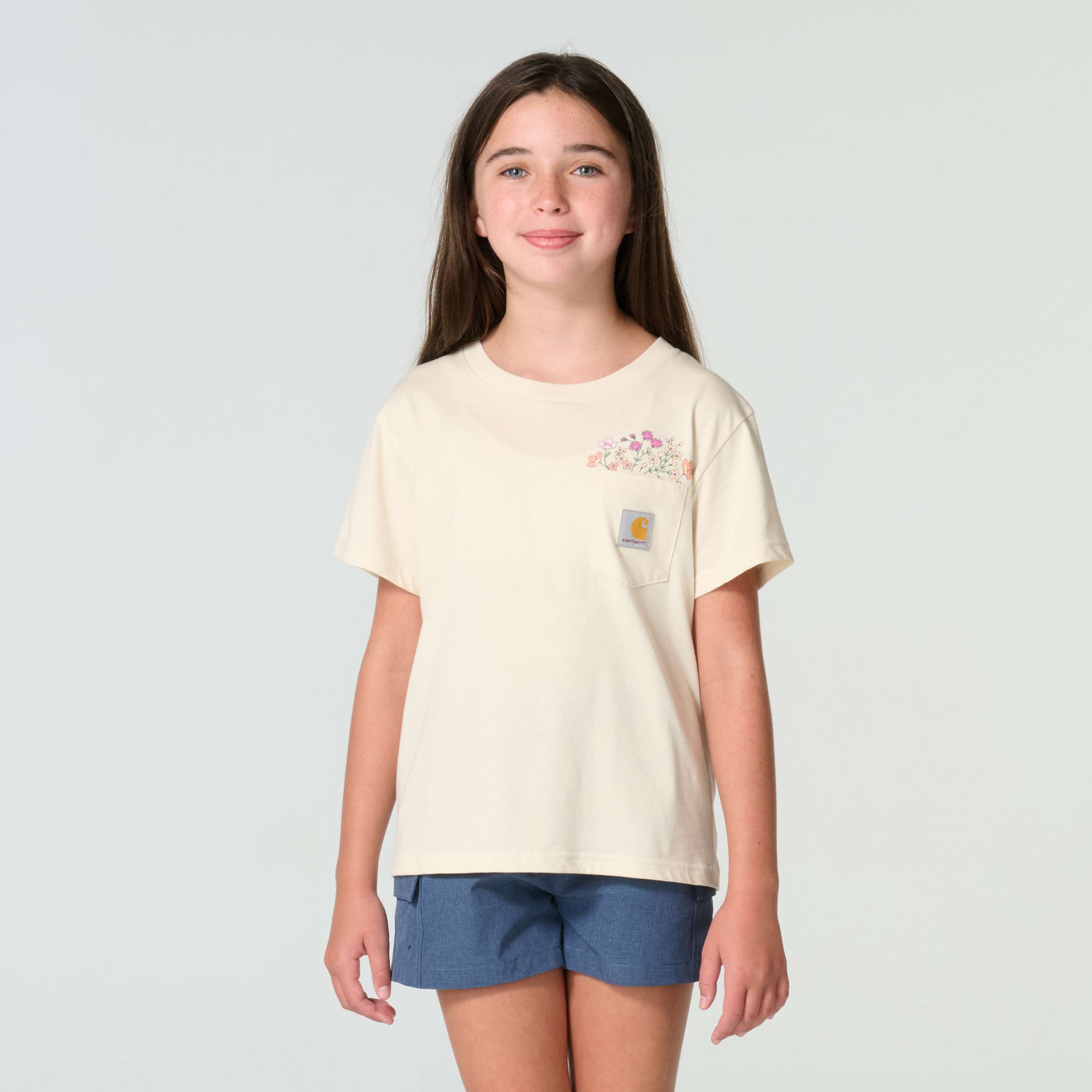 Girls' short sleeve garden pocket t-shirt (child/toddler/youth)