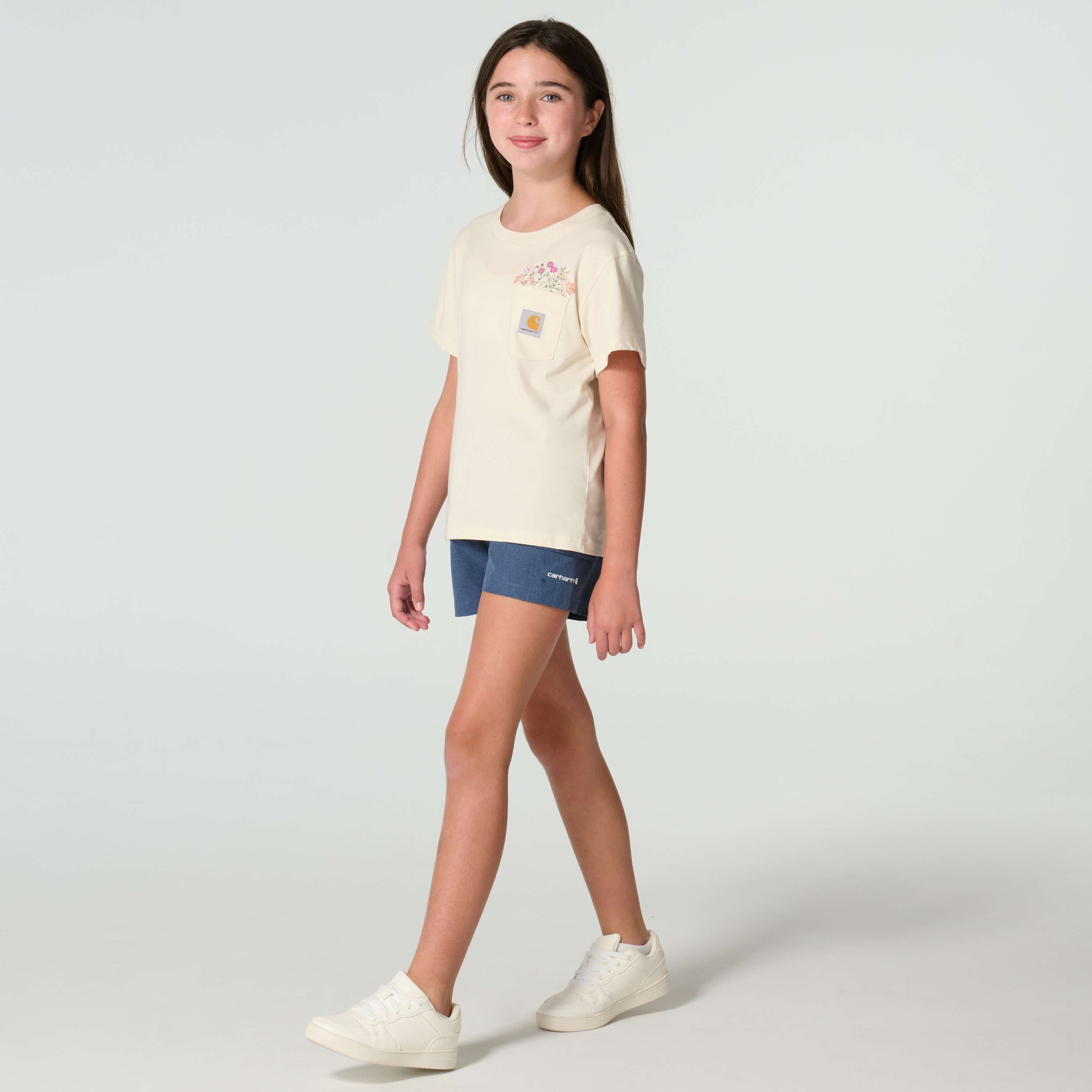 Girls' short sleeve garden pocket t-shirt (child/toddler/youth)
