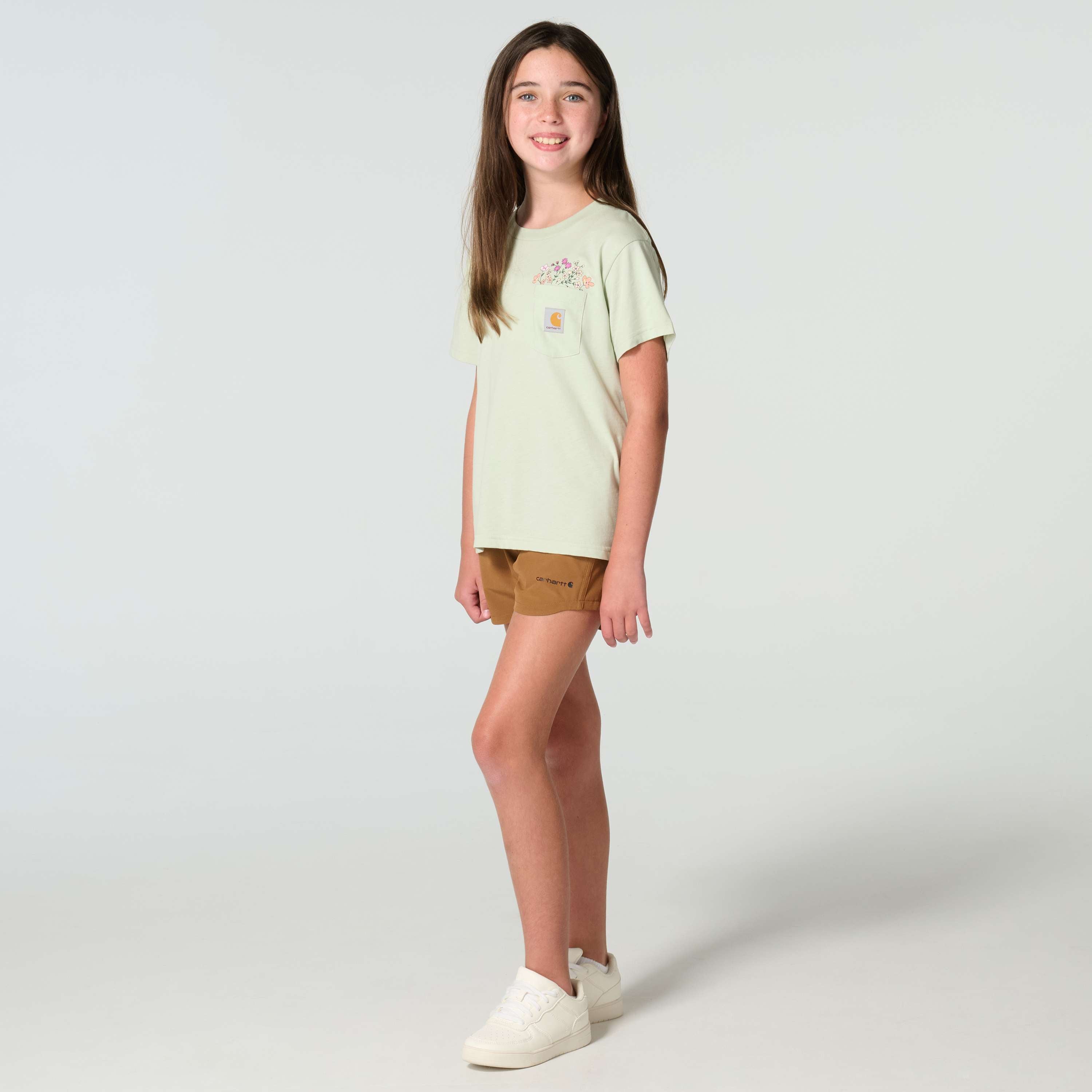 Girls' short sleeve garden pocket t-shirt (child/toddler/youth)