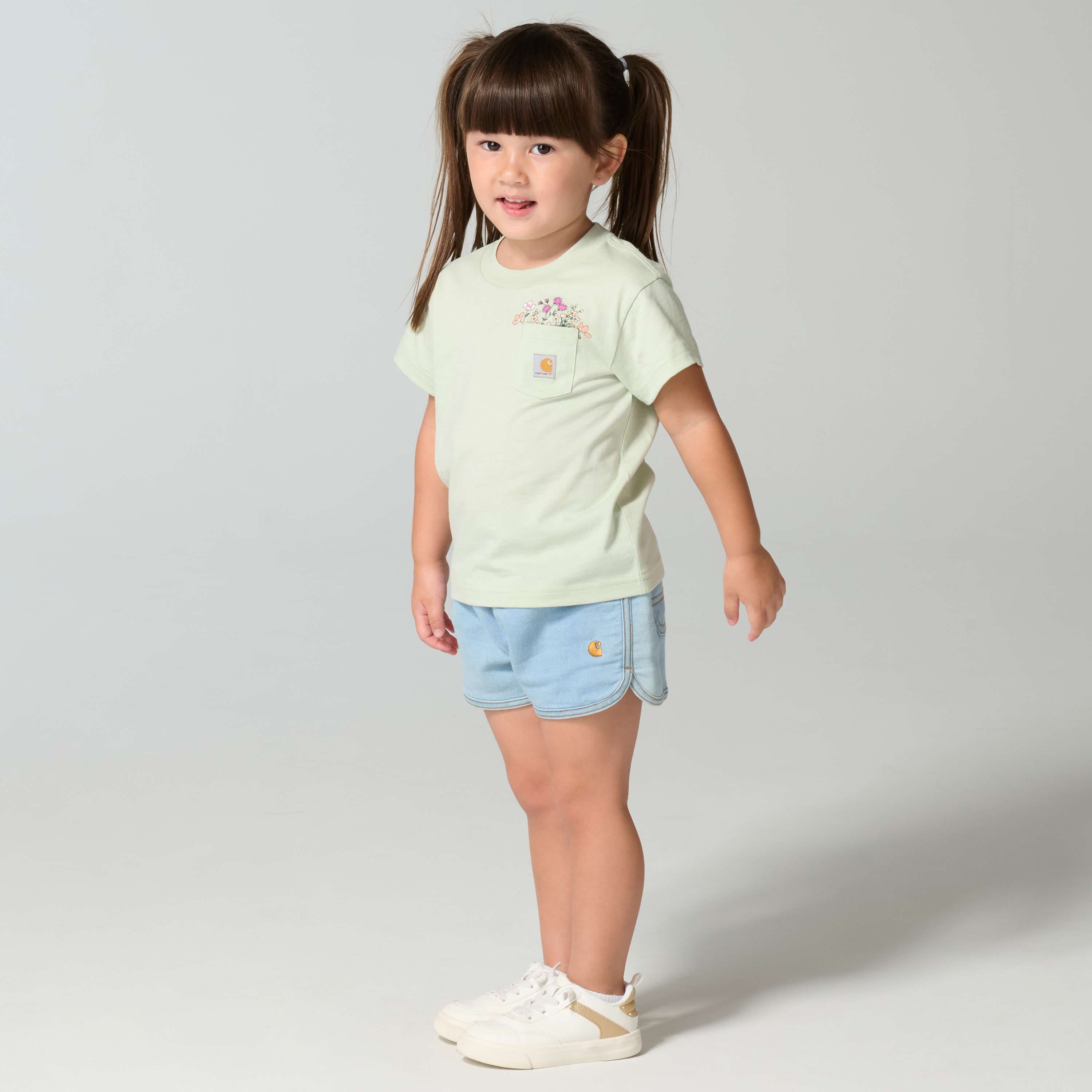 Girls' short sleeve garden pocket t-shirt (child/toddler/youth)