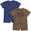 Boys' 2-piece short sleeve camping romper set (baby)