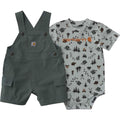 Boys' 2-piece short sleeve bodysuit & cargo pocket shortall set (baby)