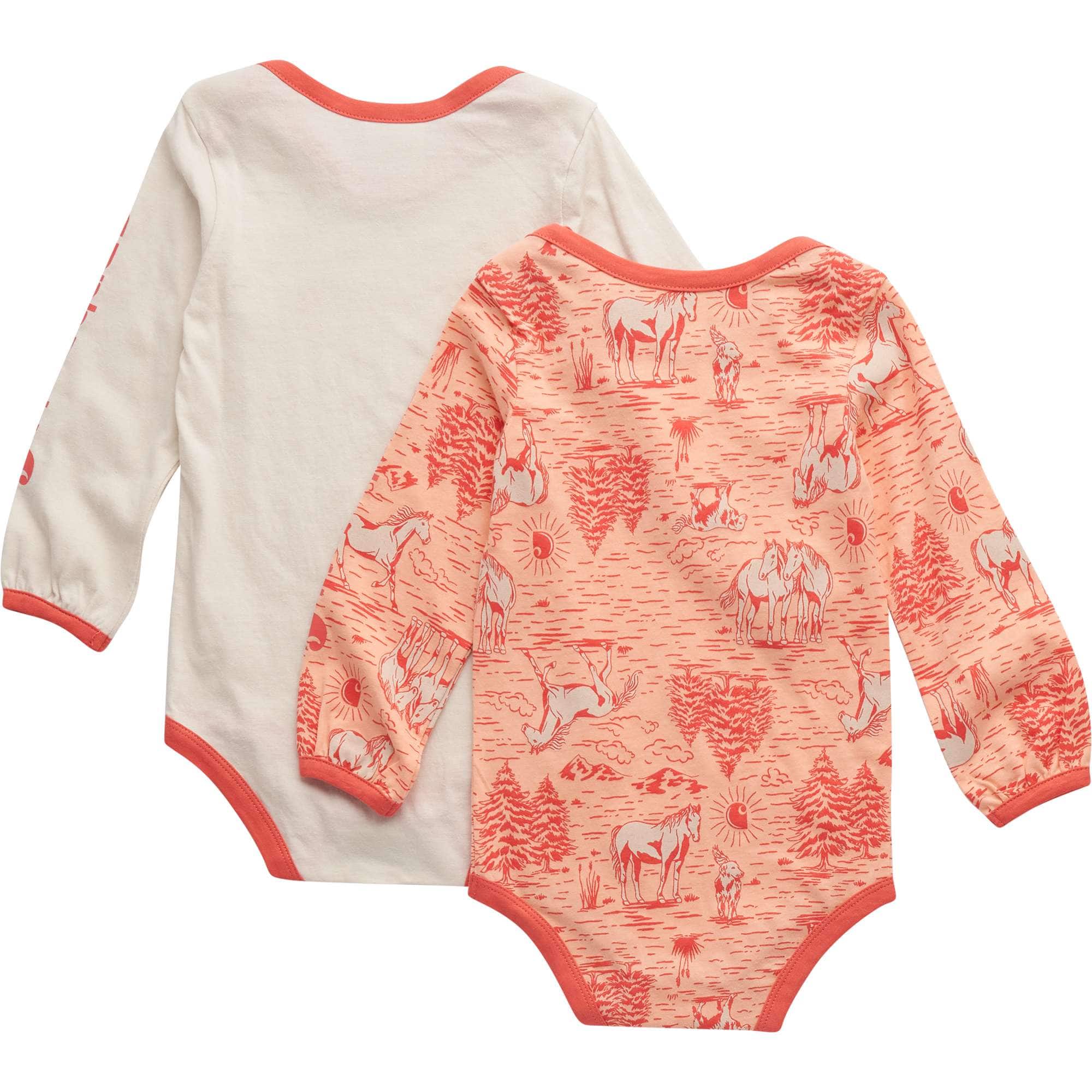Girls' 2-piece long sleeve farm print bodysuit set (baby)