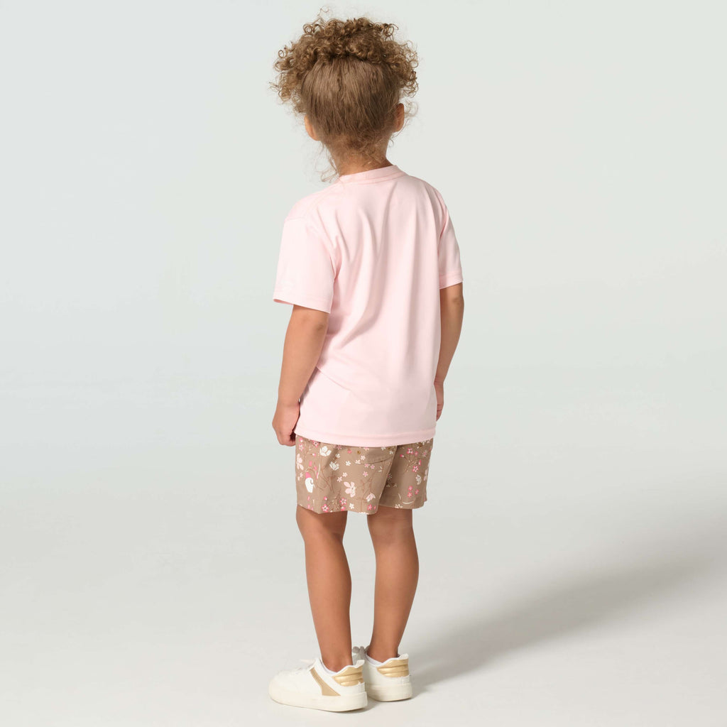 Girls' 2-piece short sleeve force sun defender™ t-shirt & elastic waistband printed short set (toddler)