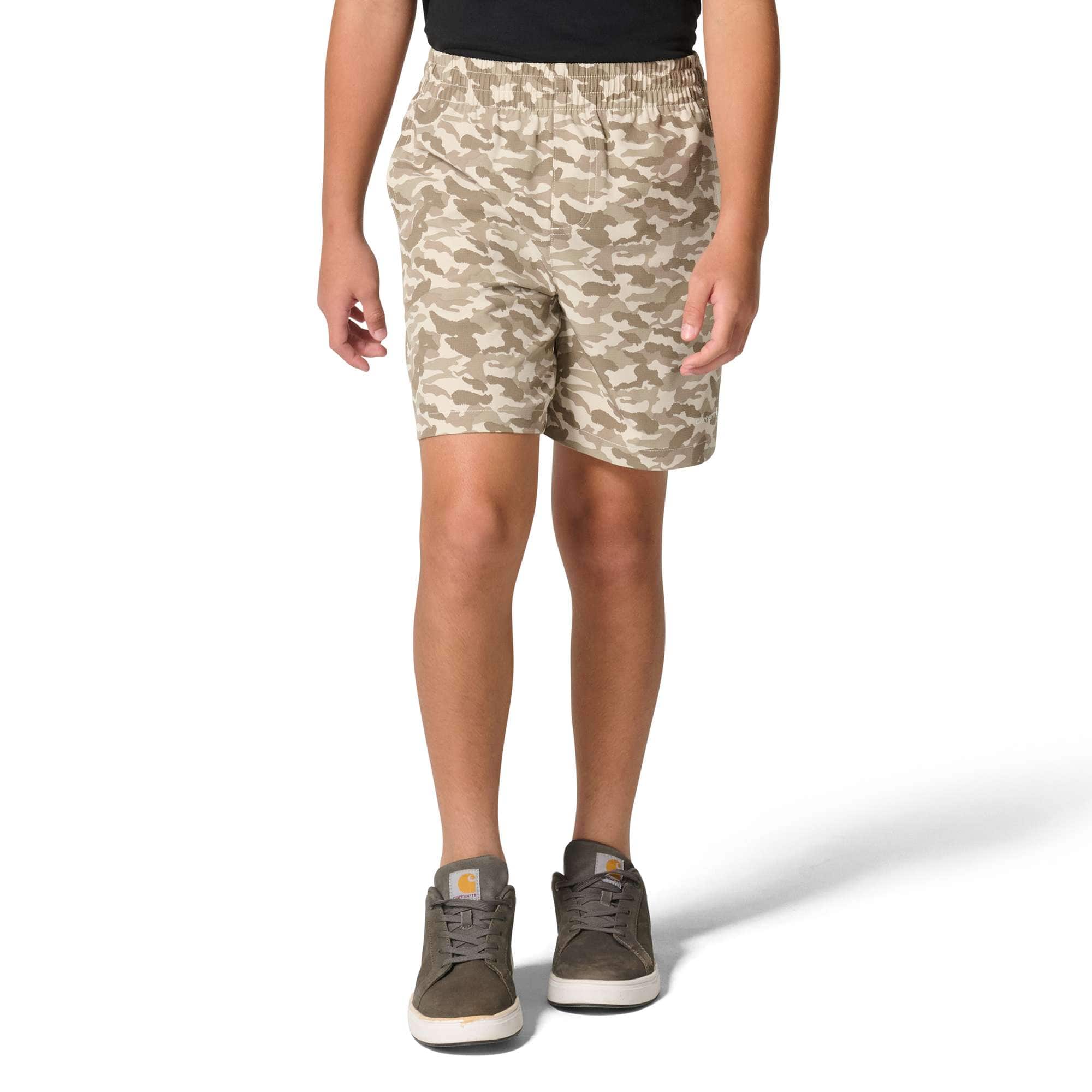 Boys' elastic waistband rugged flex™ ripstop camo short (child)