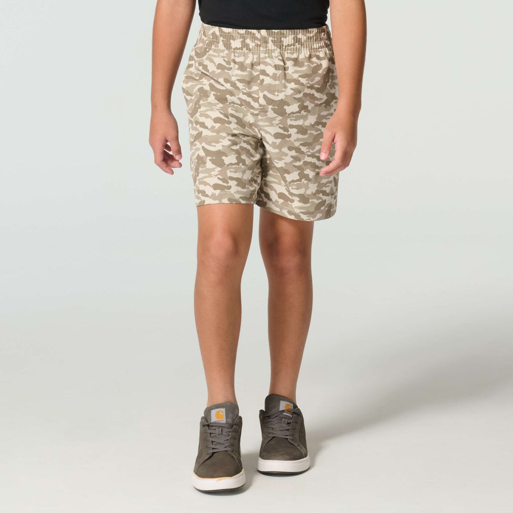Boys' elastic waistband rugged flex™ ripstop camo short (child)