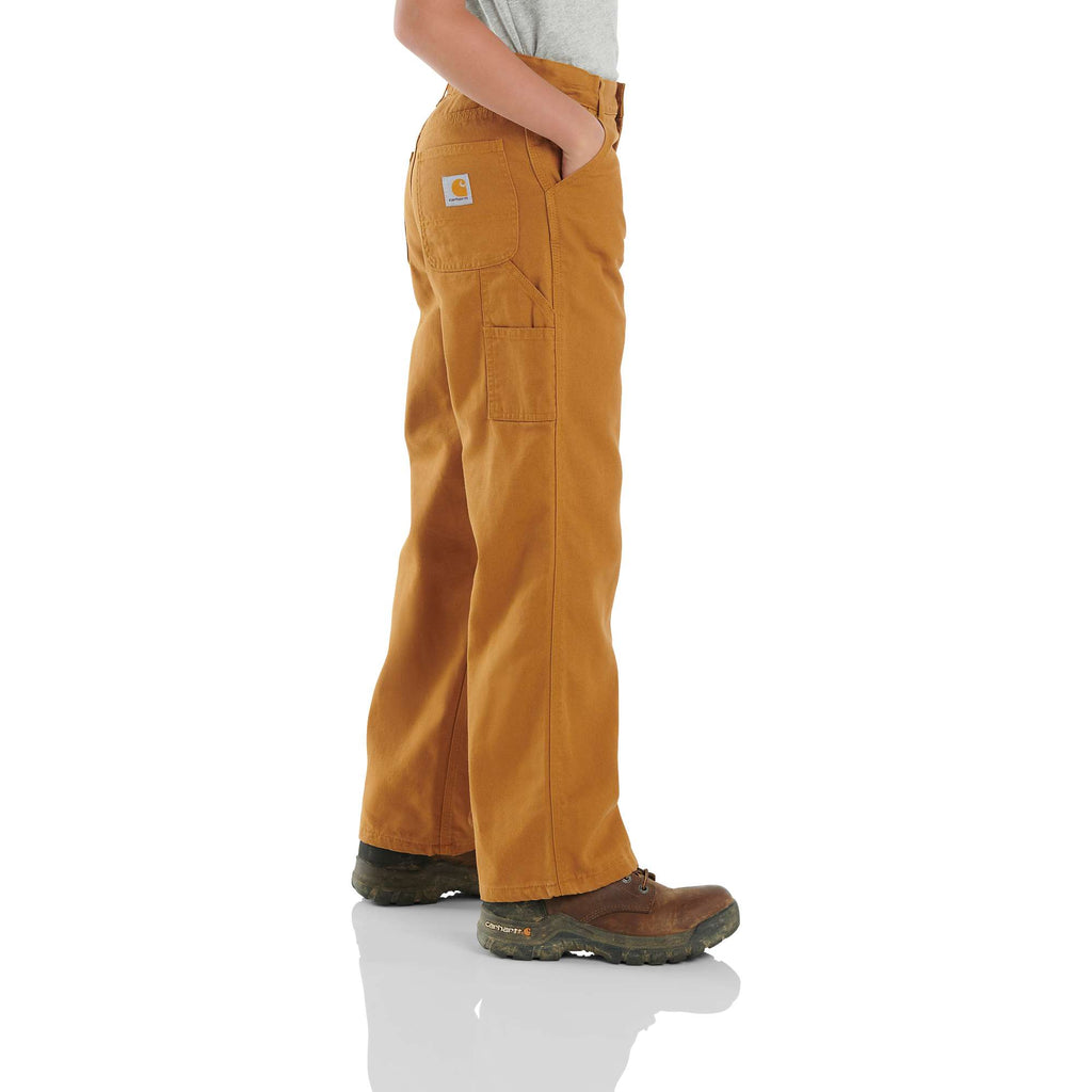 Boys' canvas dungaree flannel-lined (child/youth)