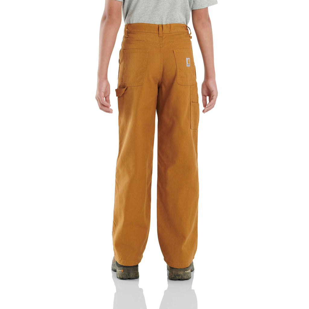 Boys' canvas dungaree flannel-lined (child/youth)