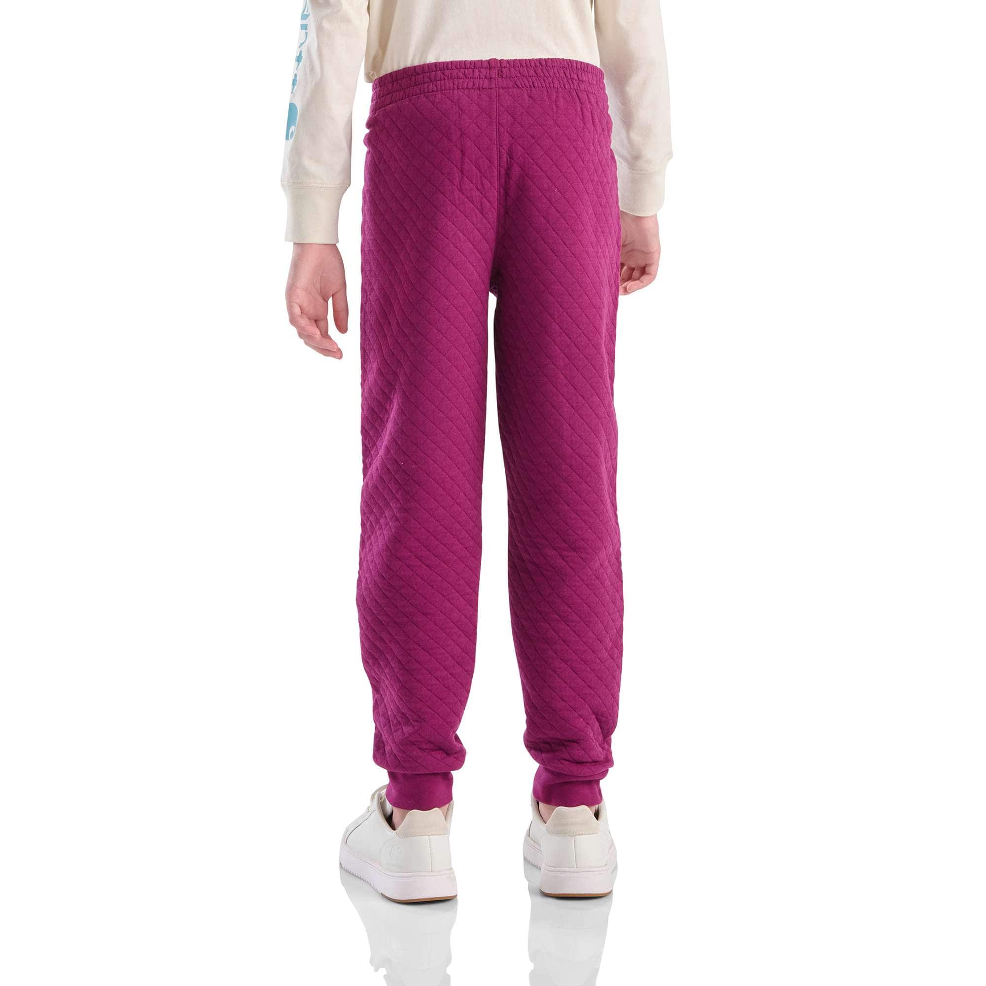 Girls' elastic waistband quilted jersey logo sweatpants (child/youth)