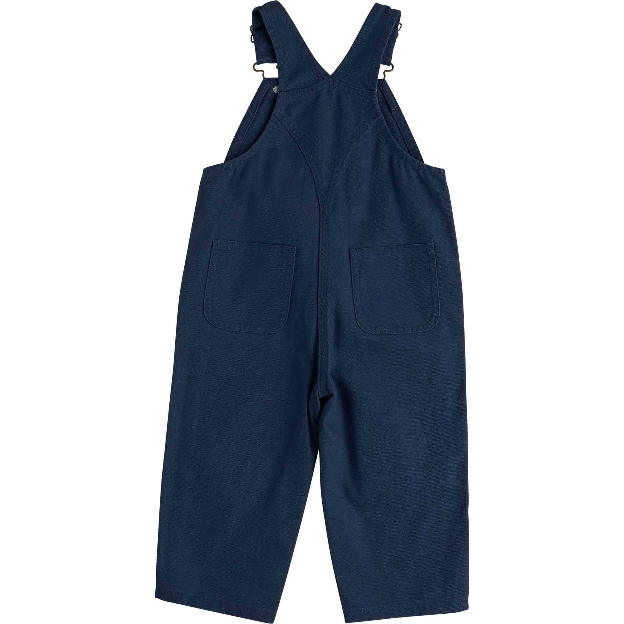 Girls' loose fit canvas bib overall (baby)