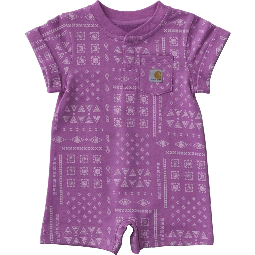 Kids' short sleeve french terry romper (baby)