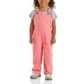 Girls' loose fit canvas bib overall