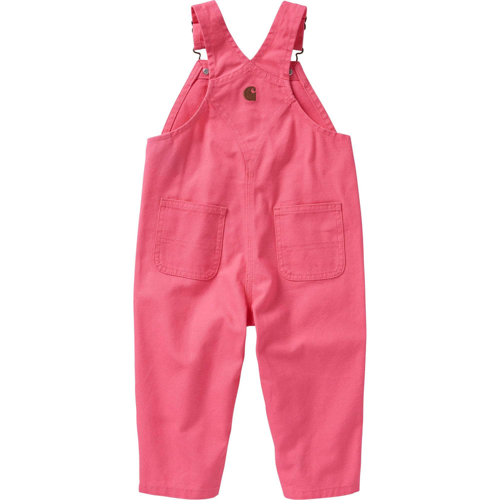 Girls' loose fit canvas bib overall