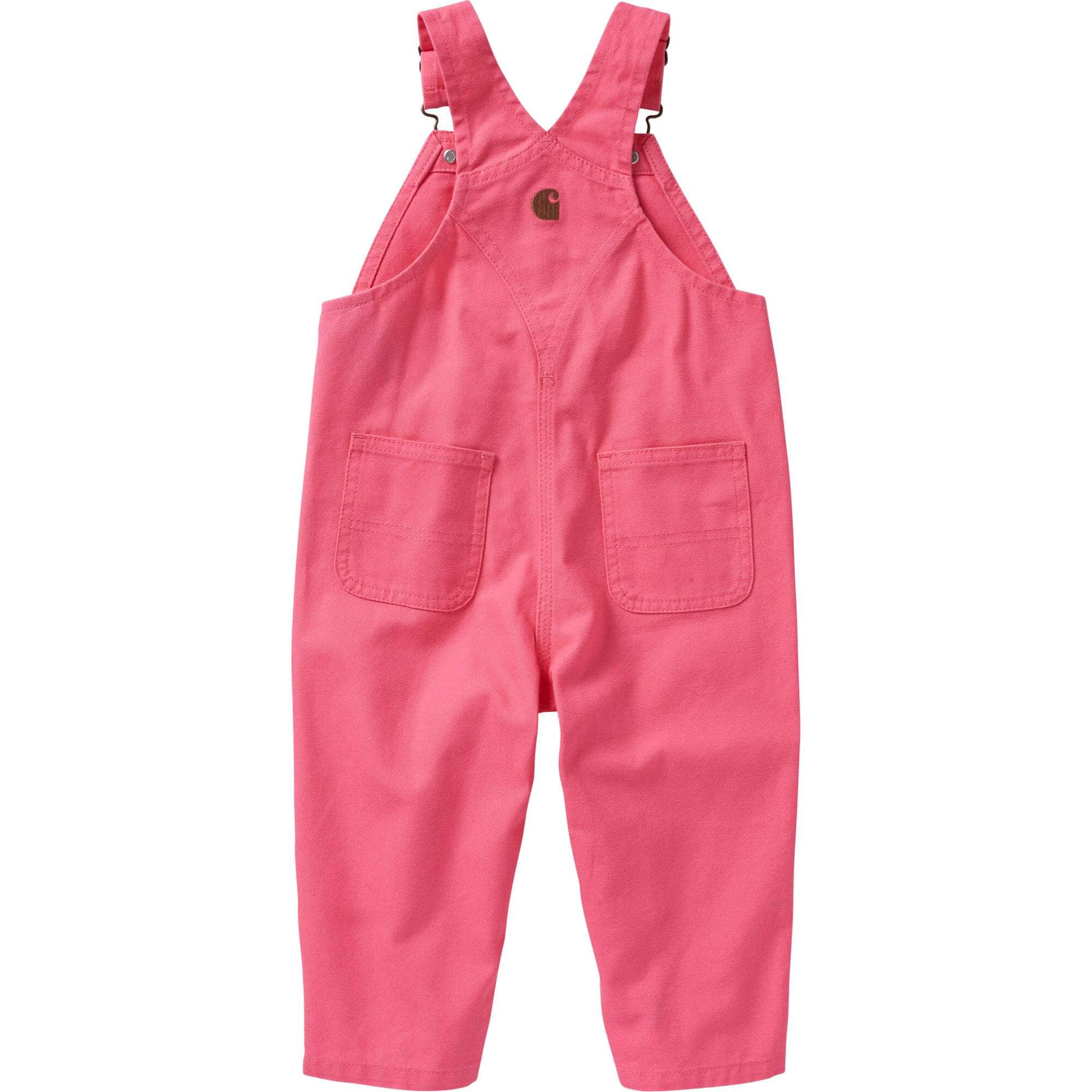 Girls' loose fit canvas bib overall