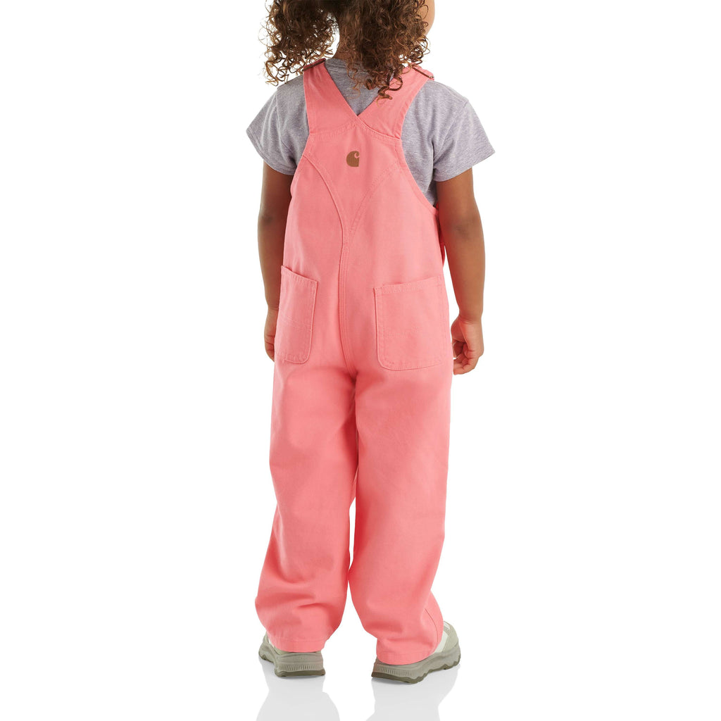 Girls' loose fit canvas bib overall