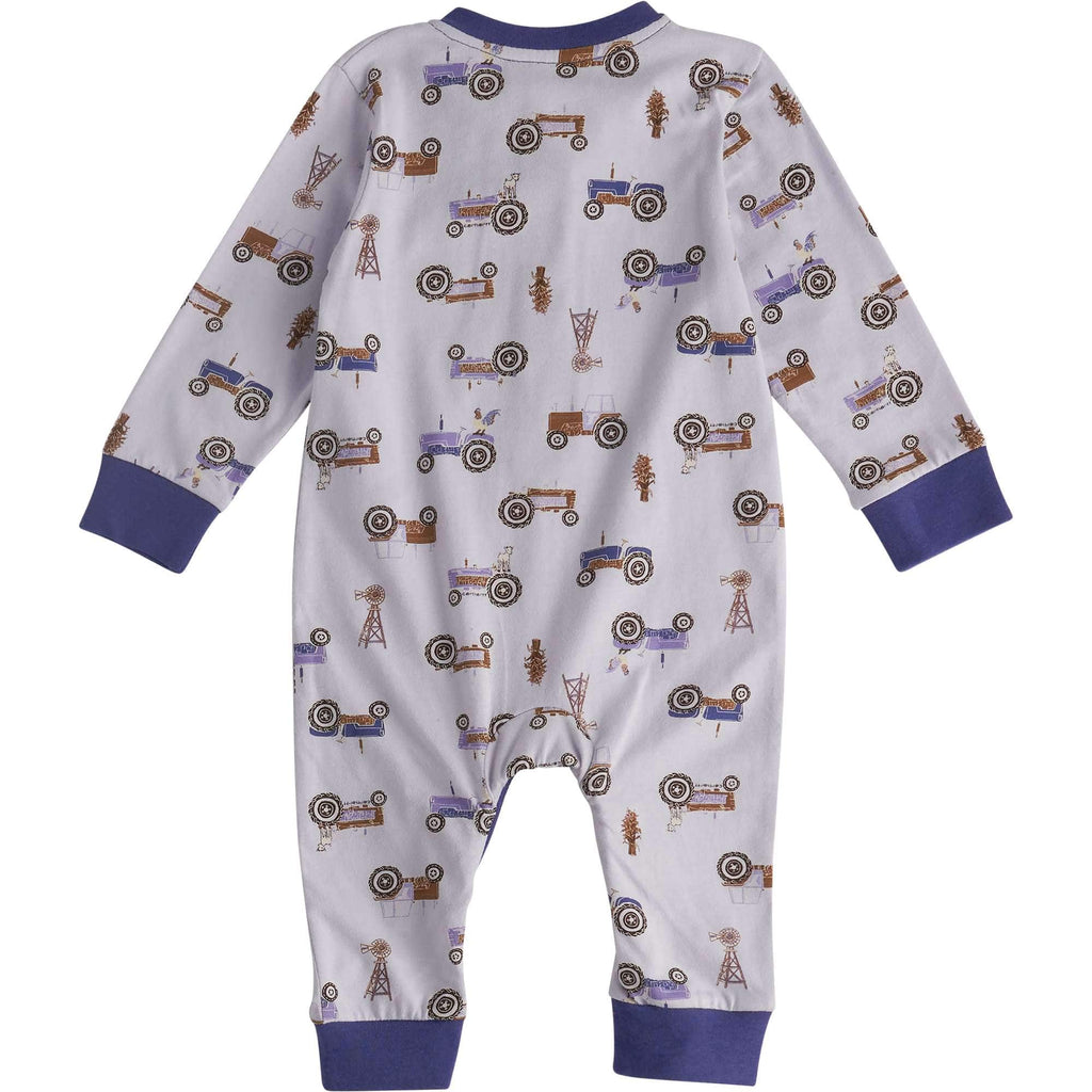 Girls' long sleeve henley coverall (baby)
