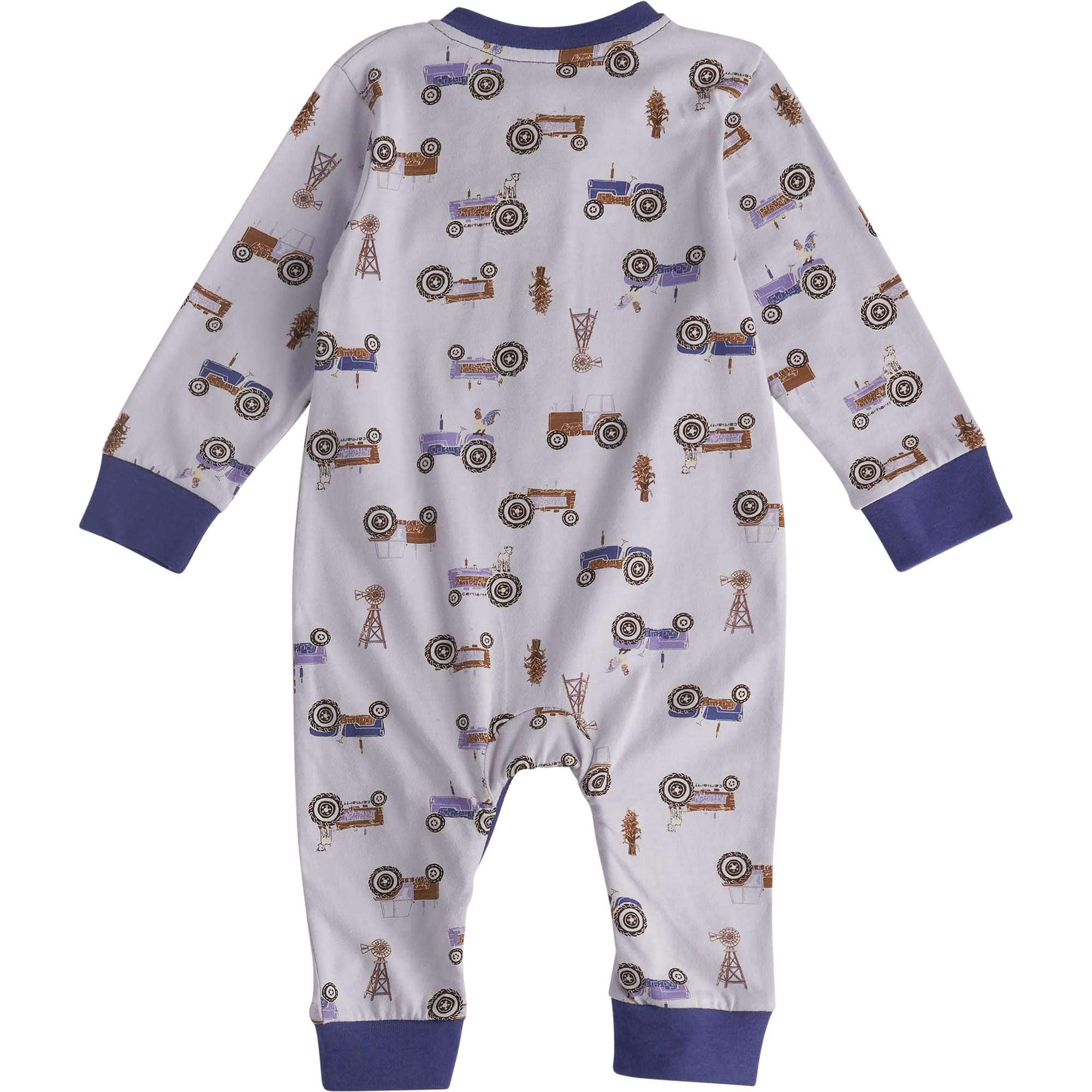 Girls' long sleeve henley coverall (baby)