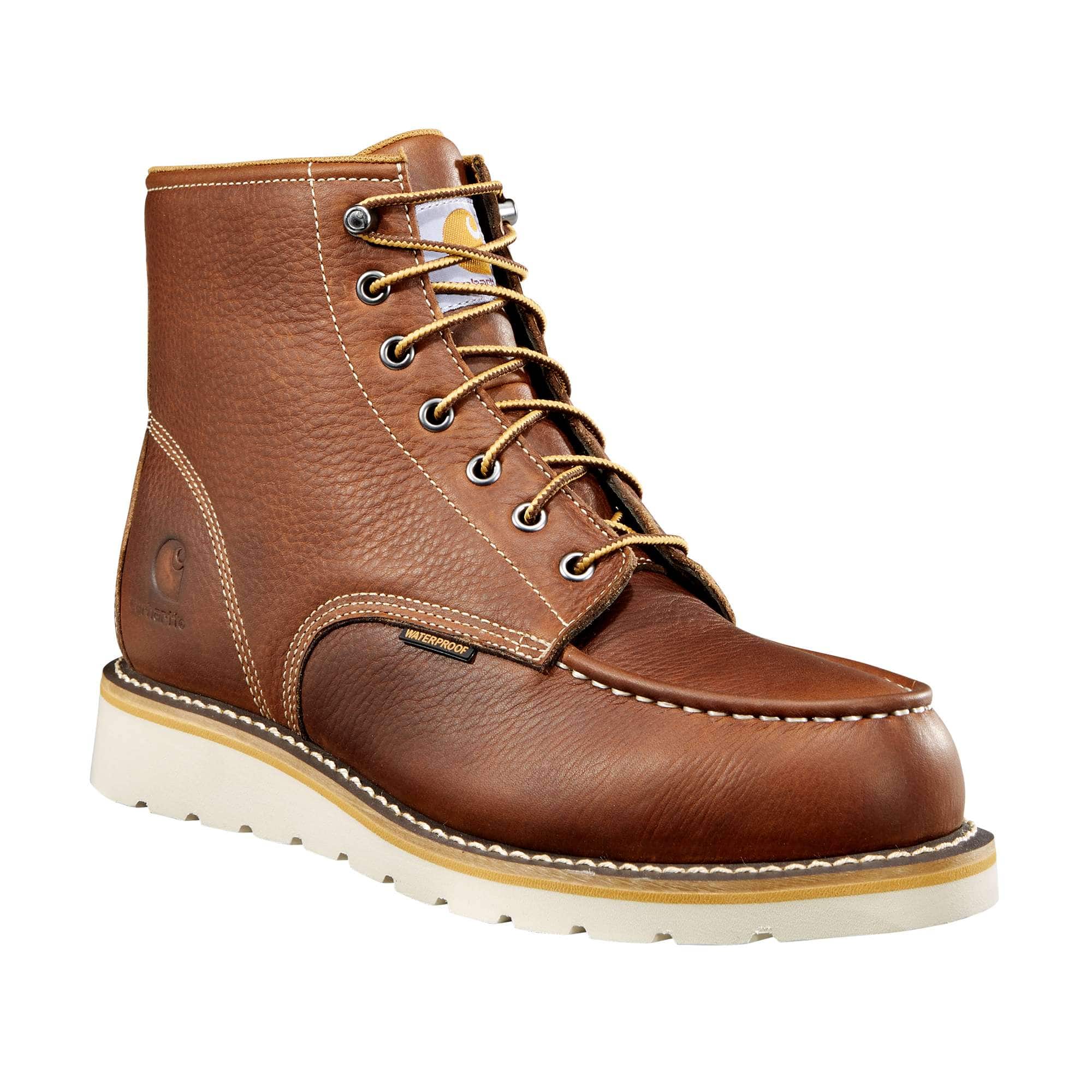 Waterproof 6" moc toe wedge boot
