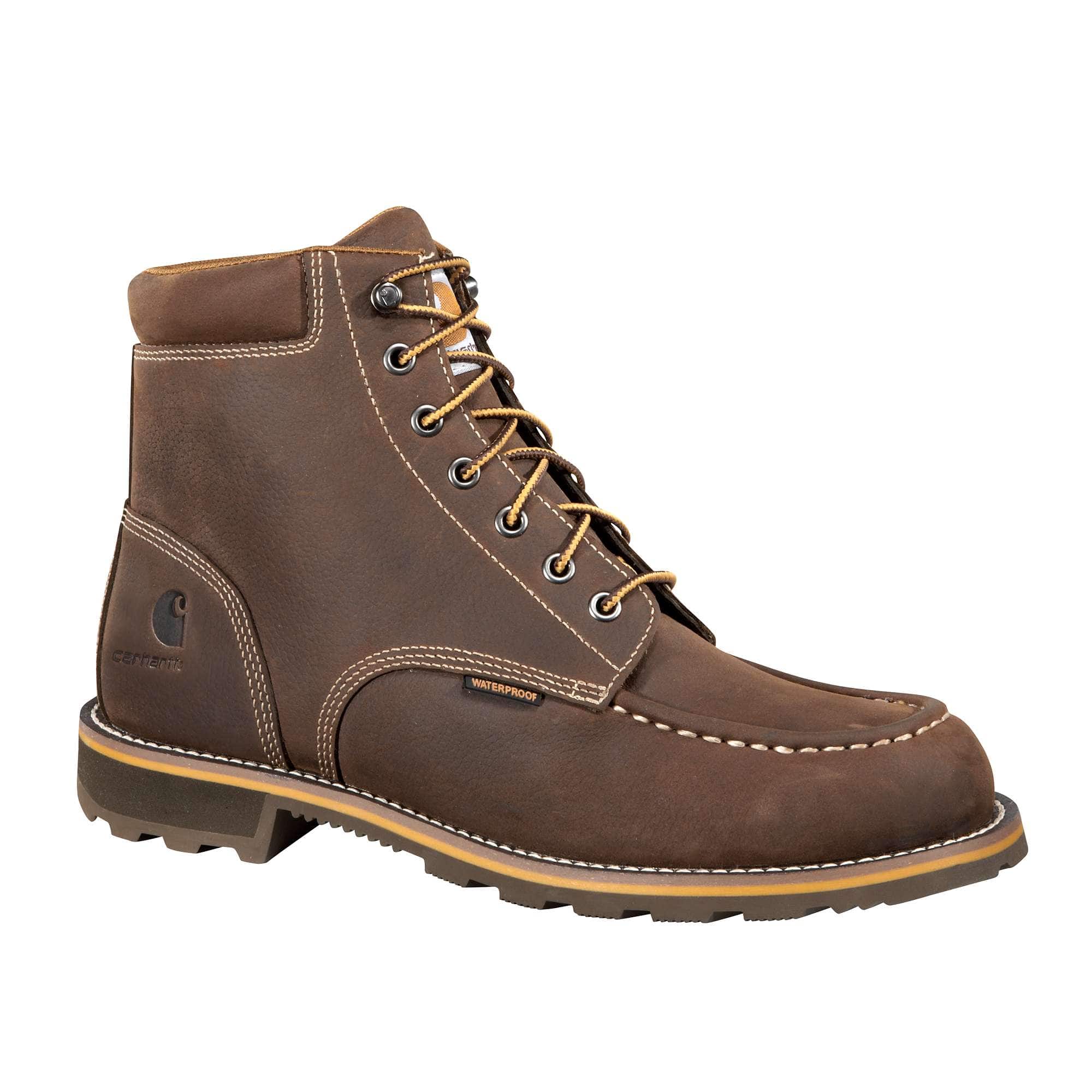 Traditional welt waterproof 6" moc toe work boot