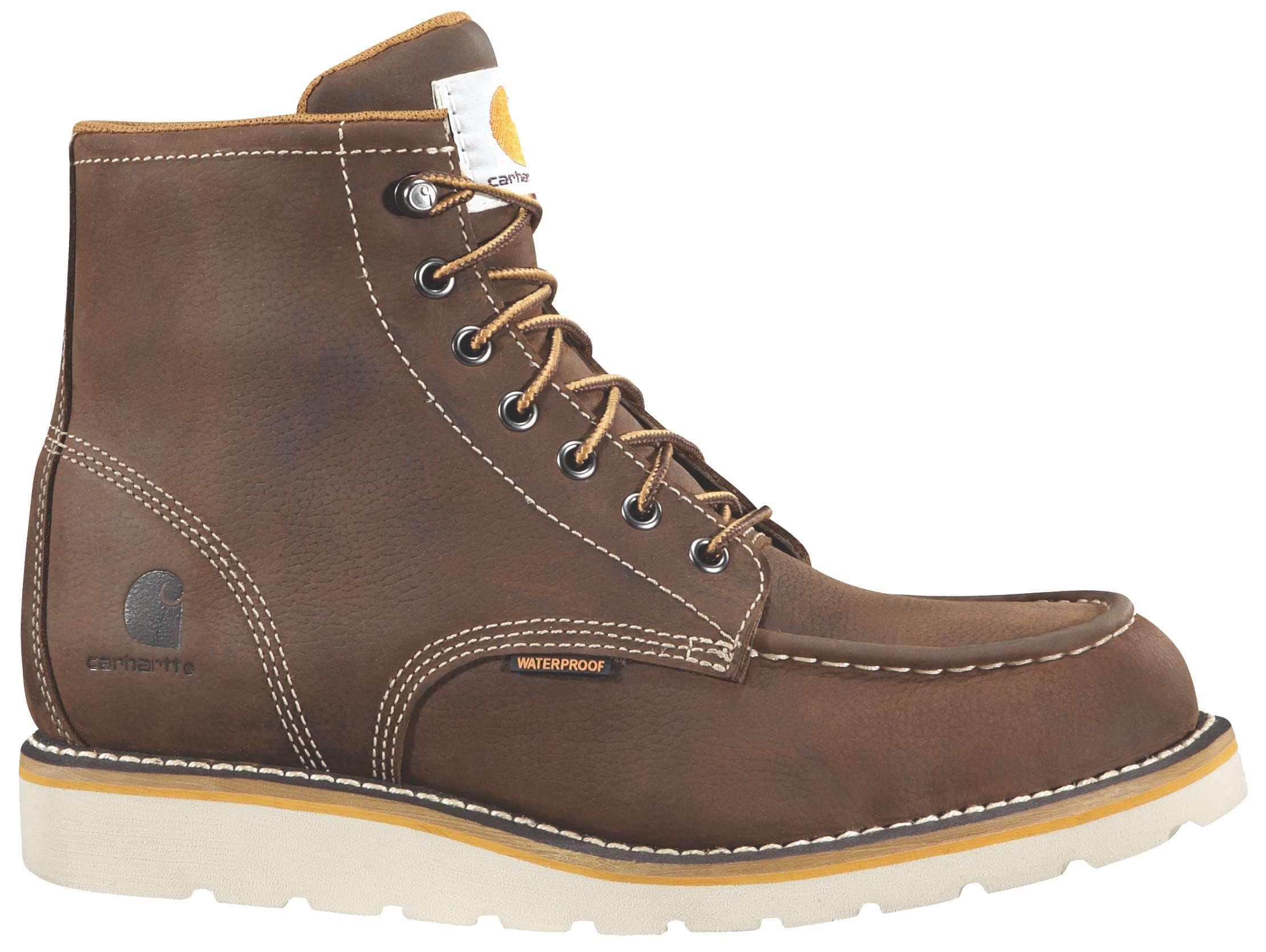 Waterproof 6" steel toe wedge boot