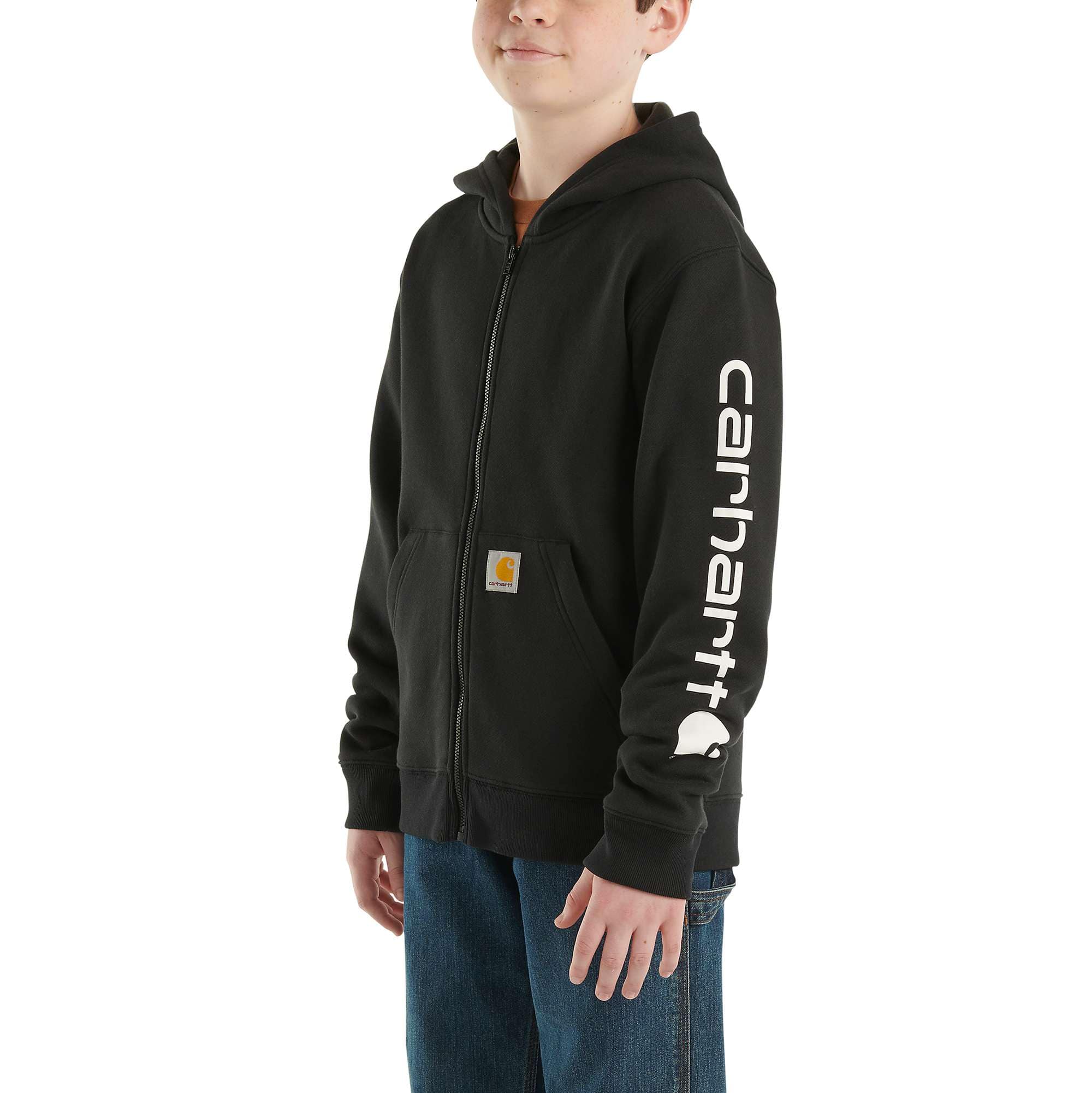 Boys' long-sleeve full zip logo sweatshirt (child/youth)