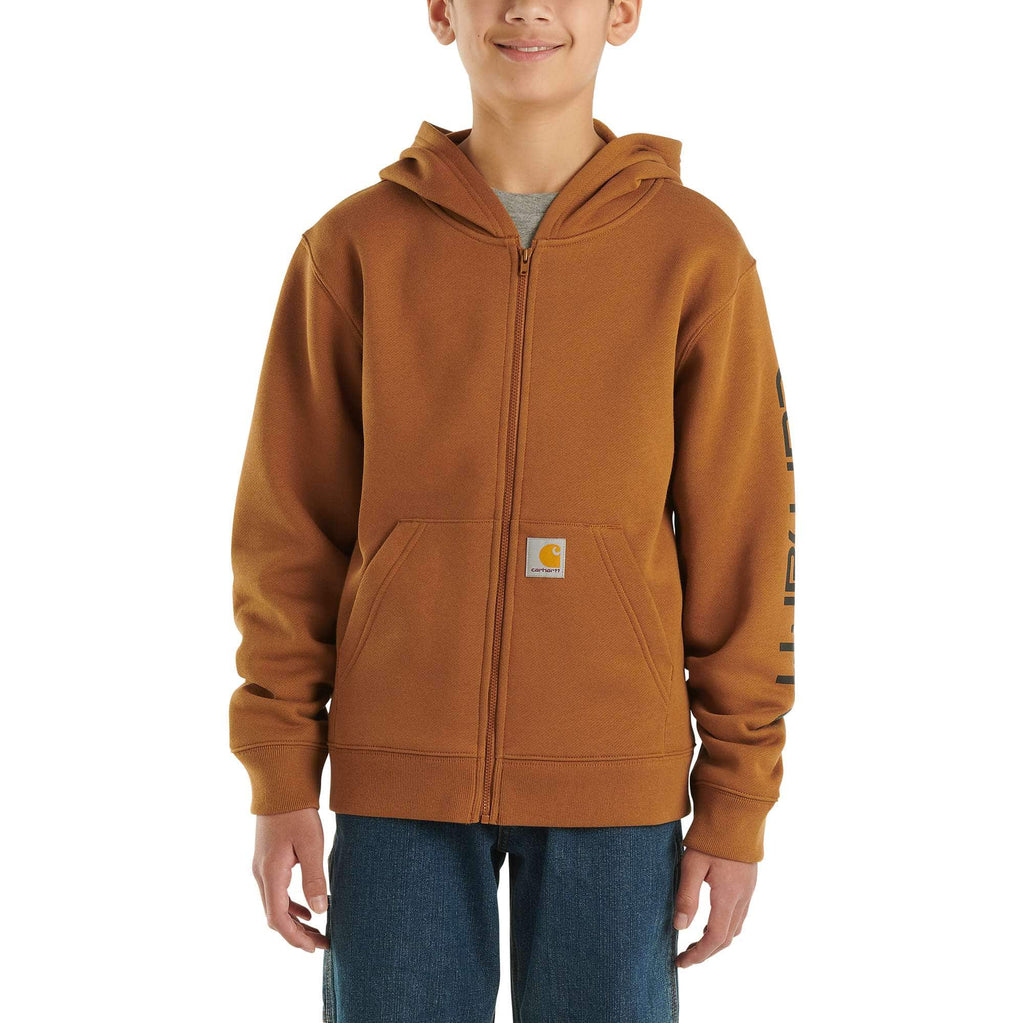 Boys' long-sleeve full zip logo sweatshirt (child/youth)