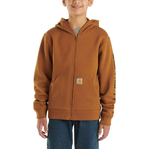 Boys' long-sleeve full zip logo sweatshirt (child/youth)