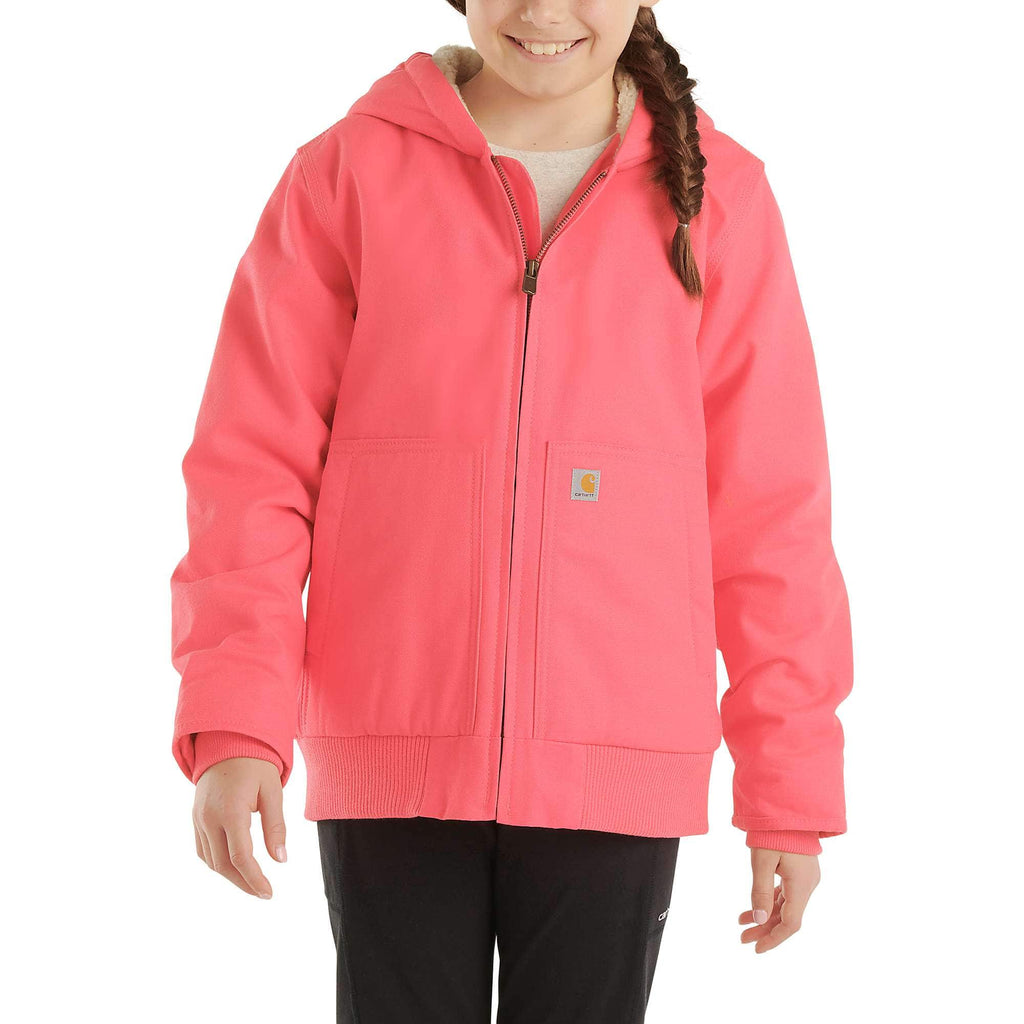 Girls' long sleeve active jac flannel sherpa lined (child/youth)