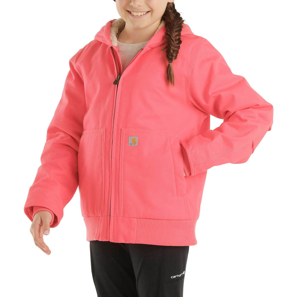 Girls' long sleeve active jac flannel sherpa lined (child/youth)