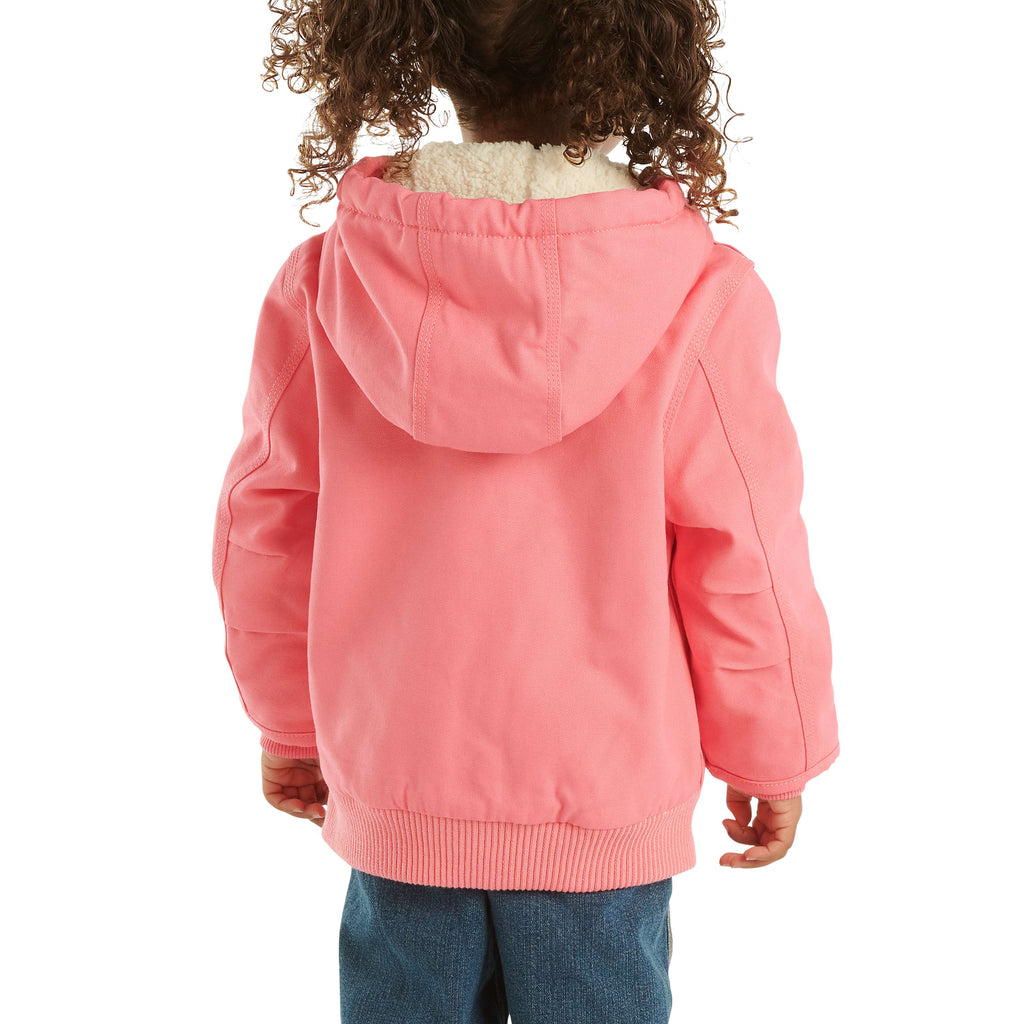 Girls' zip front canvas insulated hooded active jac (baby/toddler)