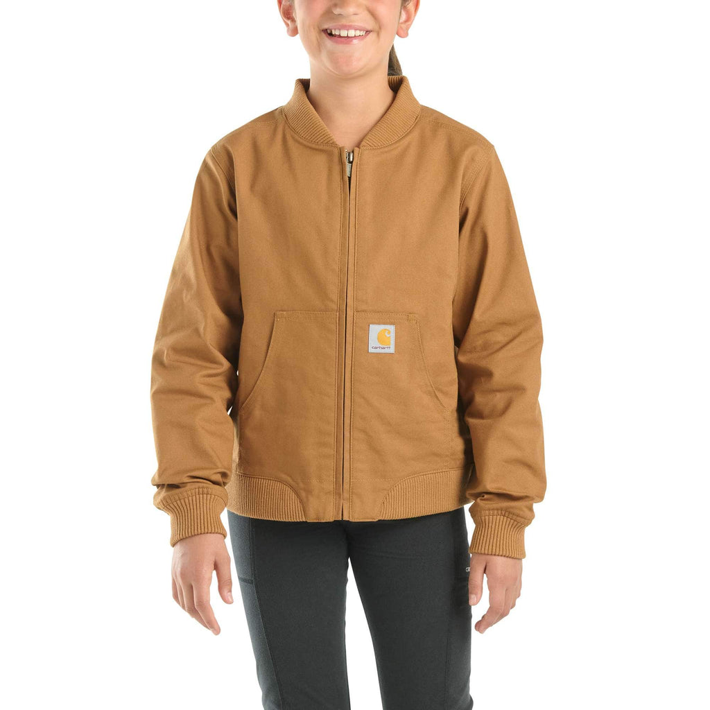 Girls' long-sleeve rugged flex® canvas jacket (child/youth)
