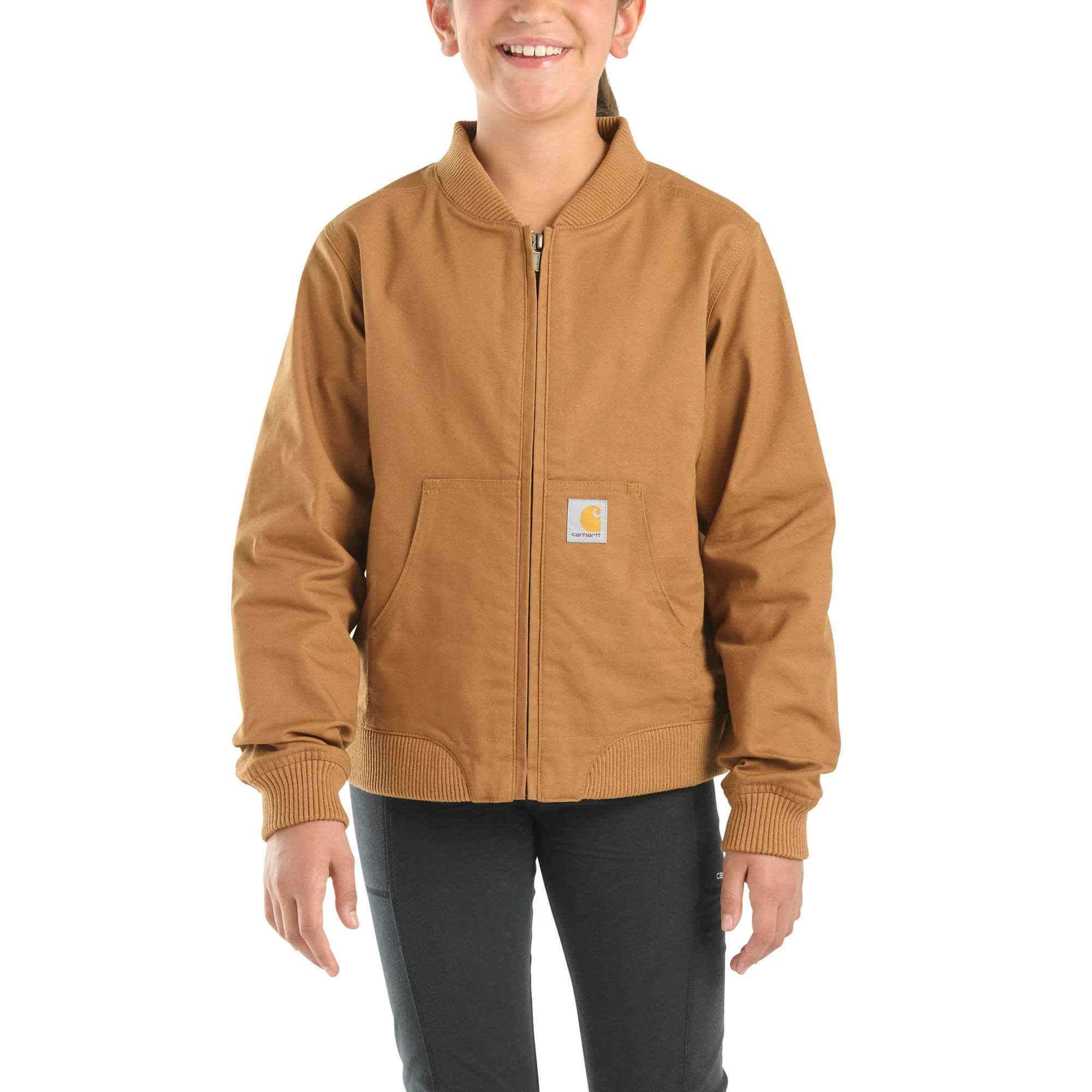 Girls' long-sleeve rugged flex® canvas jacket (child/youth)