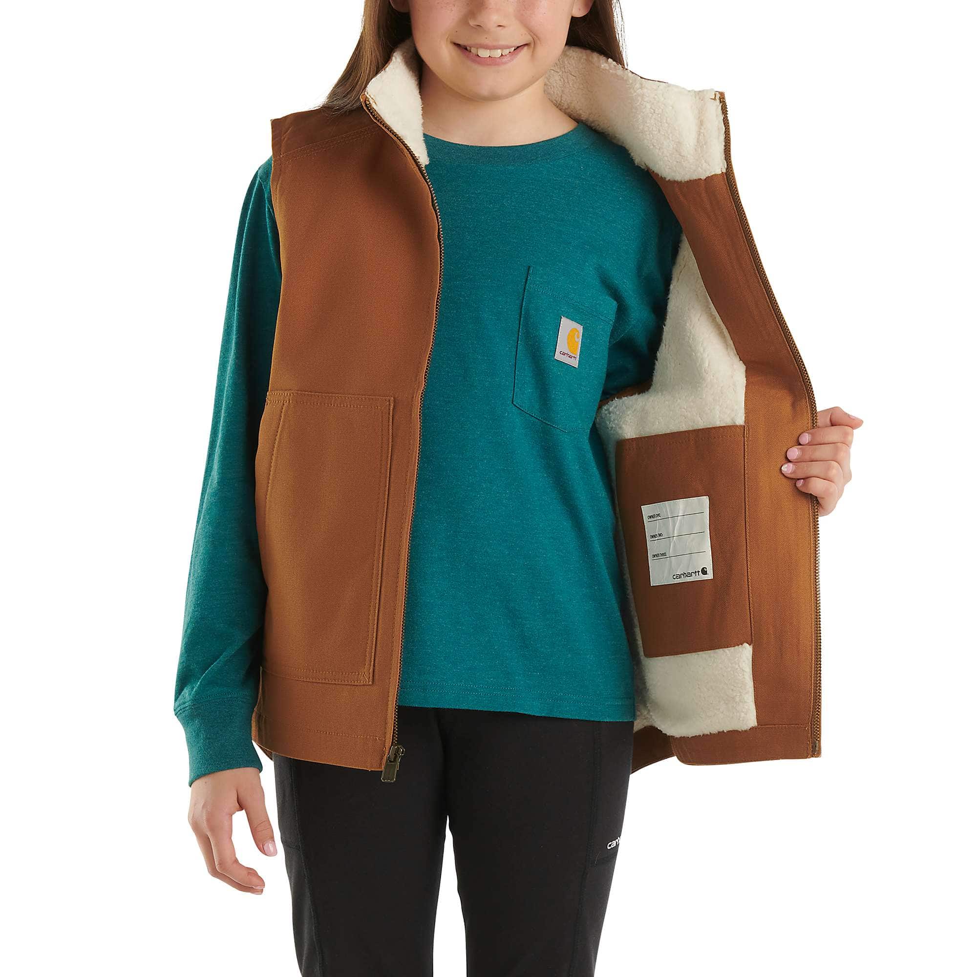 Girls' canvas sherpa lined vest (child/youth)