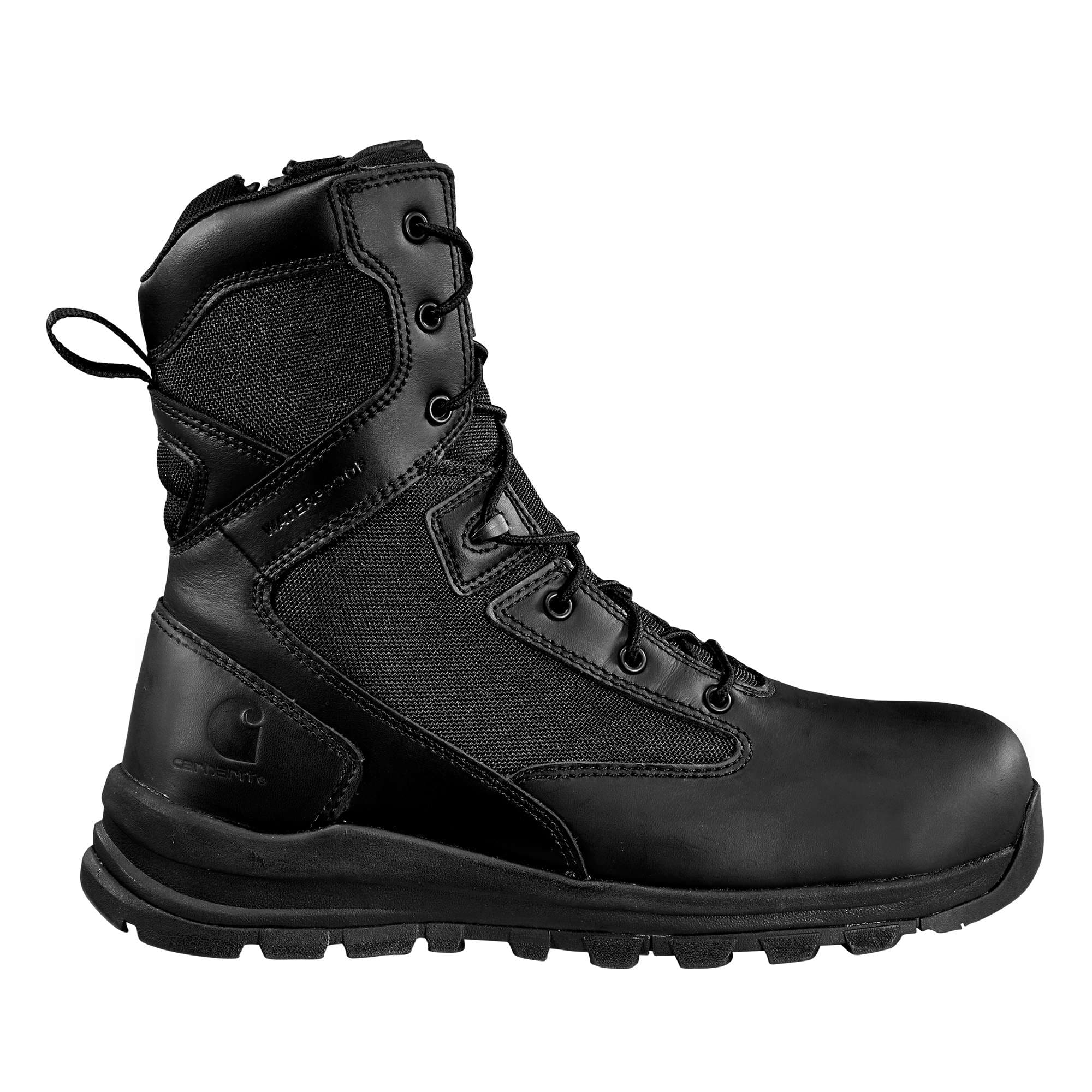 Gilmore waterproof 8" side zip nano toe boot