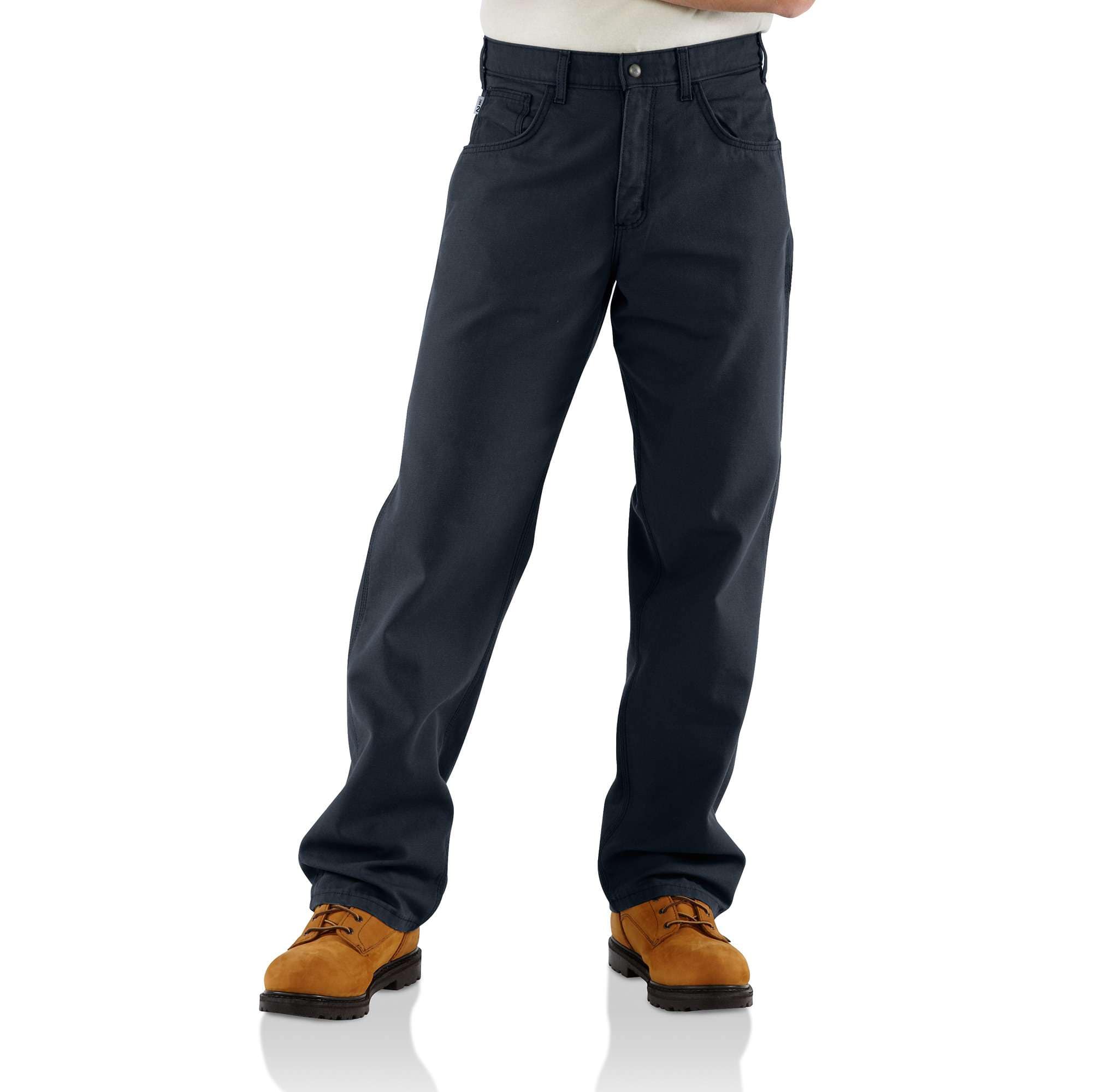 Men's fr loose fit straight leg canvas pants - flame resistant pants 