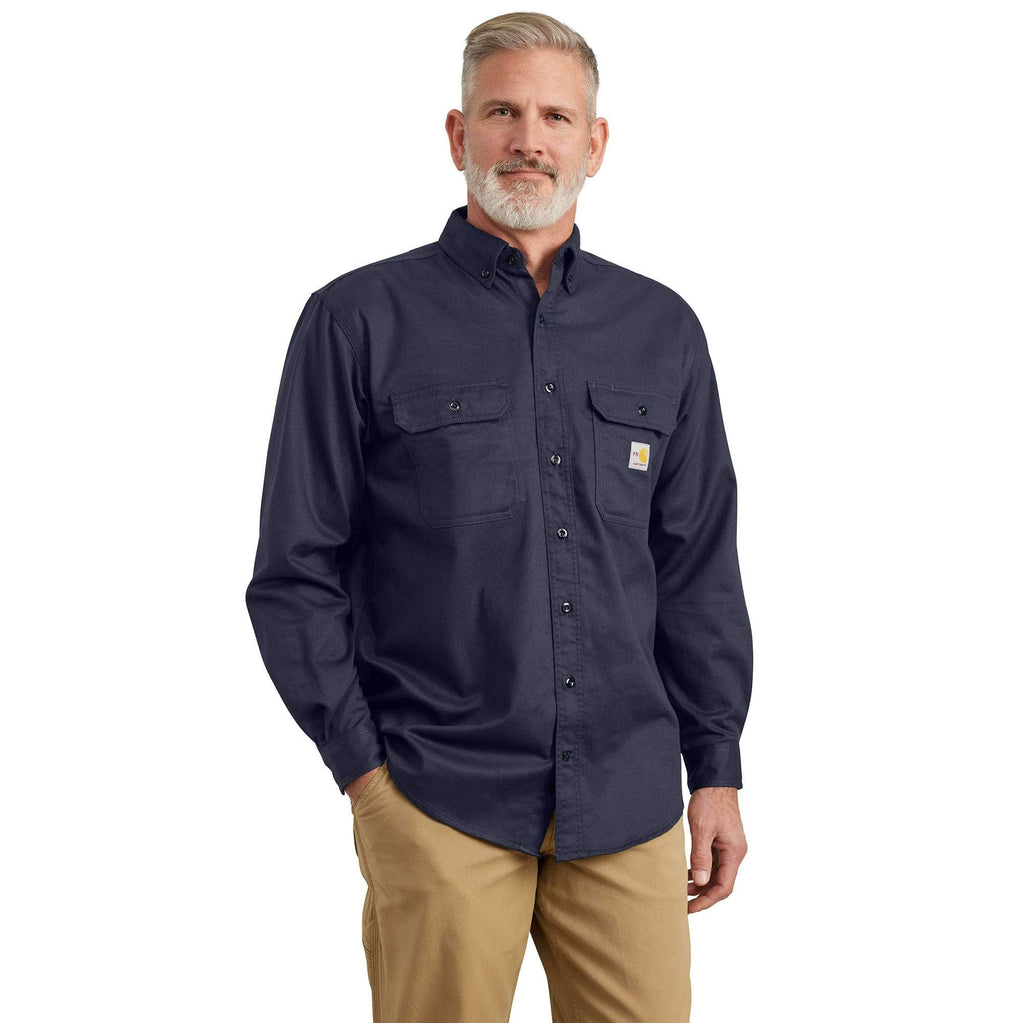 Men's fr loose fit twill long sleeve shirt