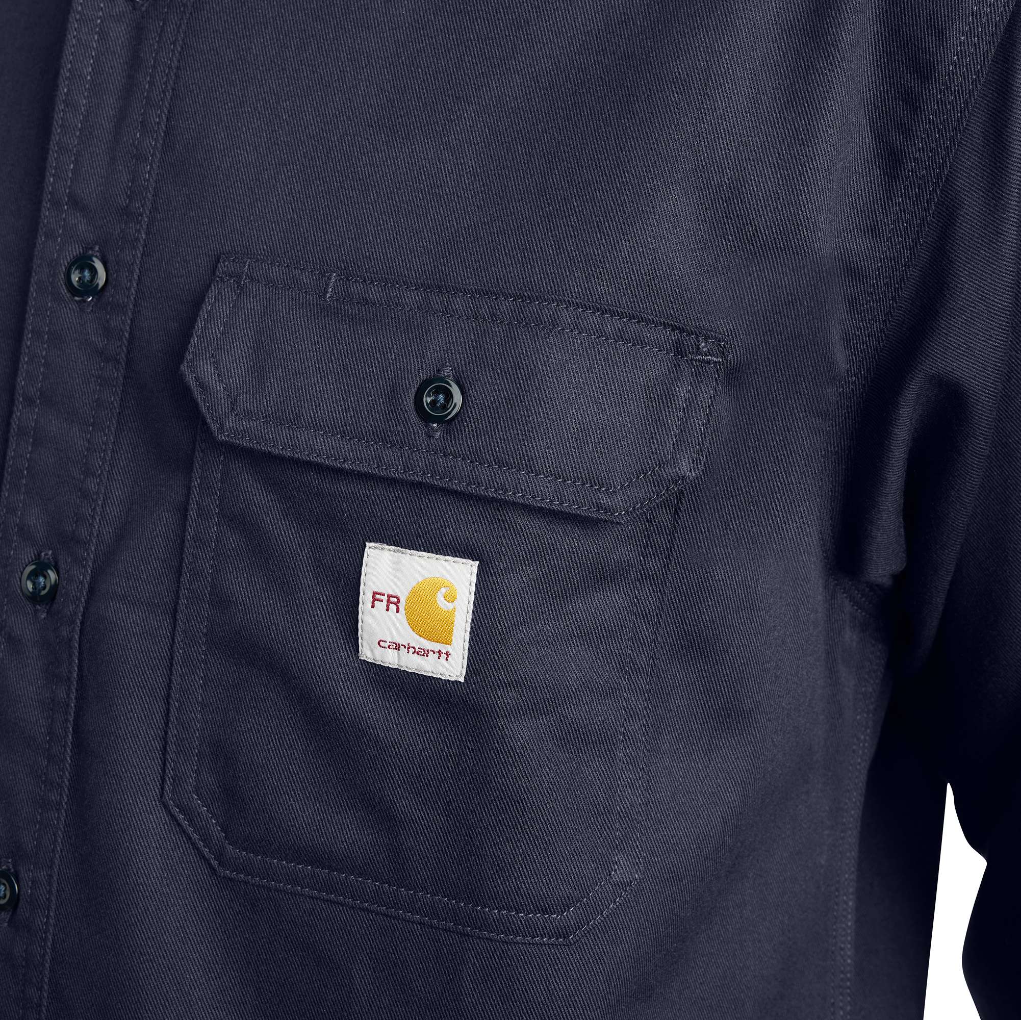 Men's fr loose fit twill long sleeve shirt