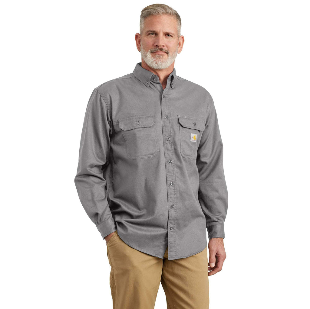 Men's fr loose fit twill long sleeve shirt