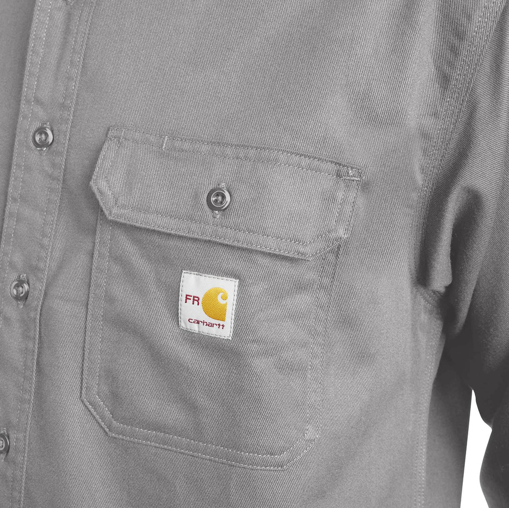 Men's fr loose fit twill long sleeve shirt