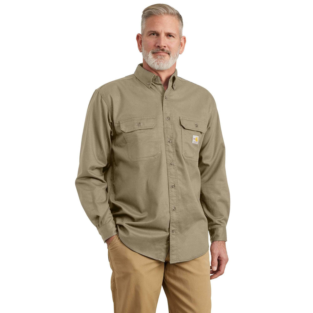 Men's fr loose fit twill long sleeve shirt