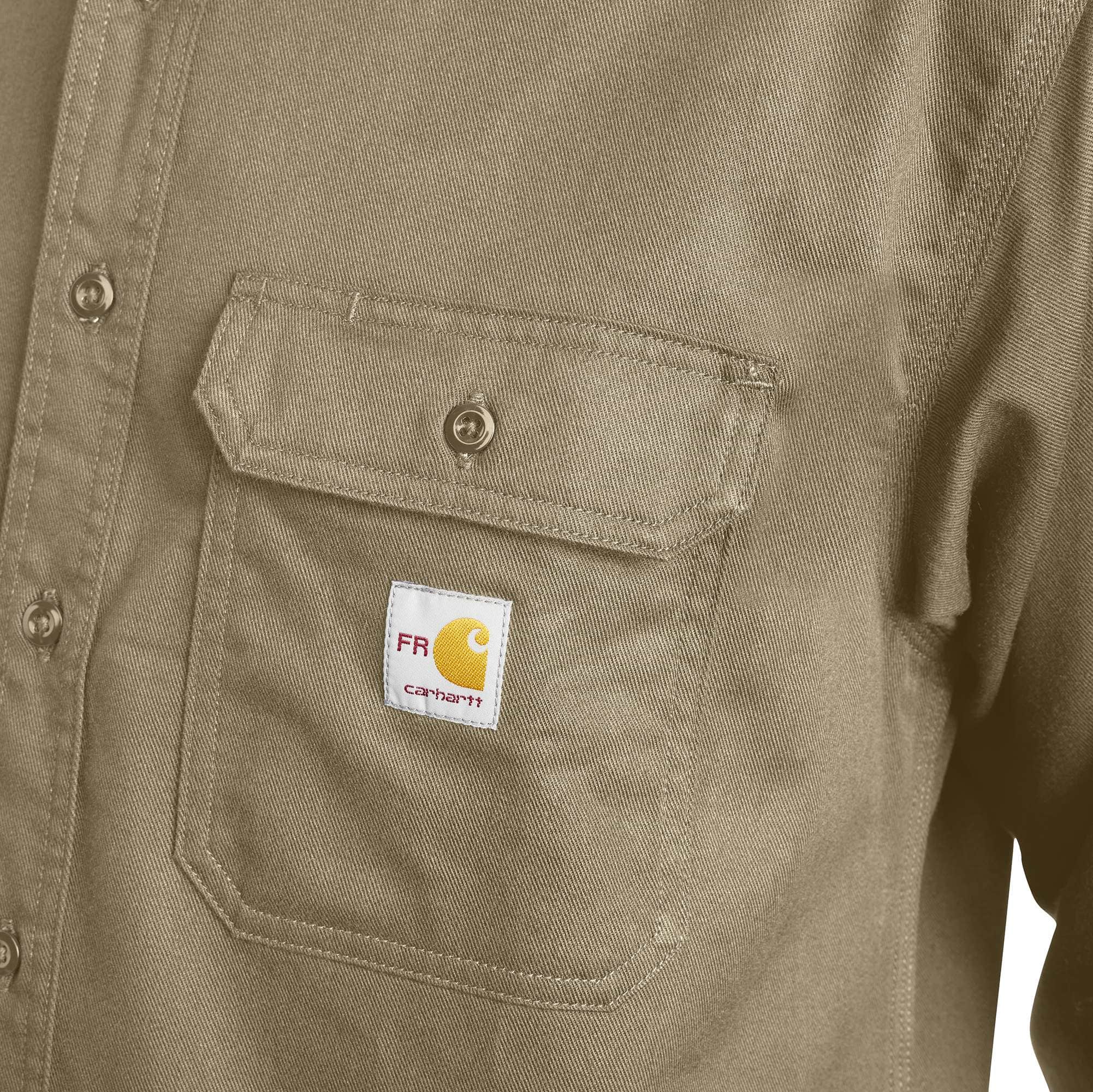 Men's fr loose fit twill long sleeve shirt