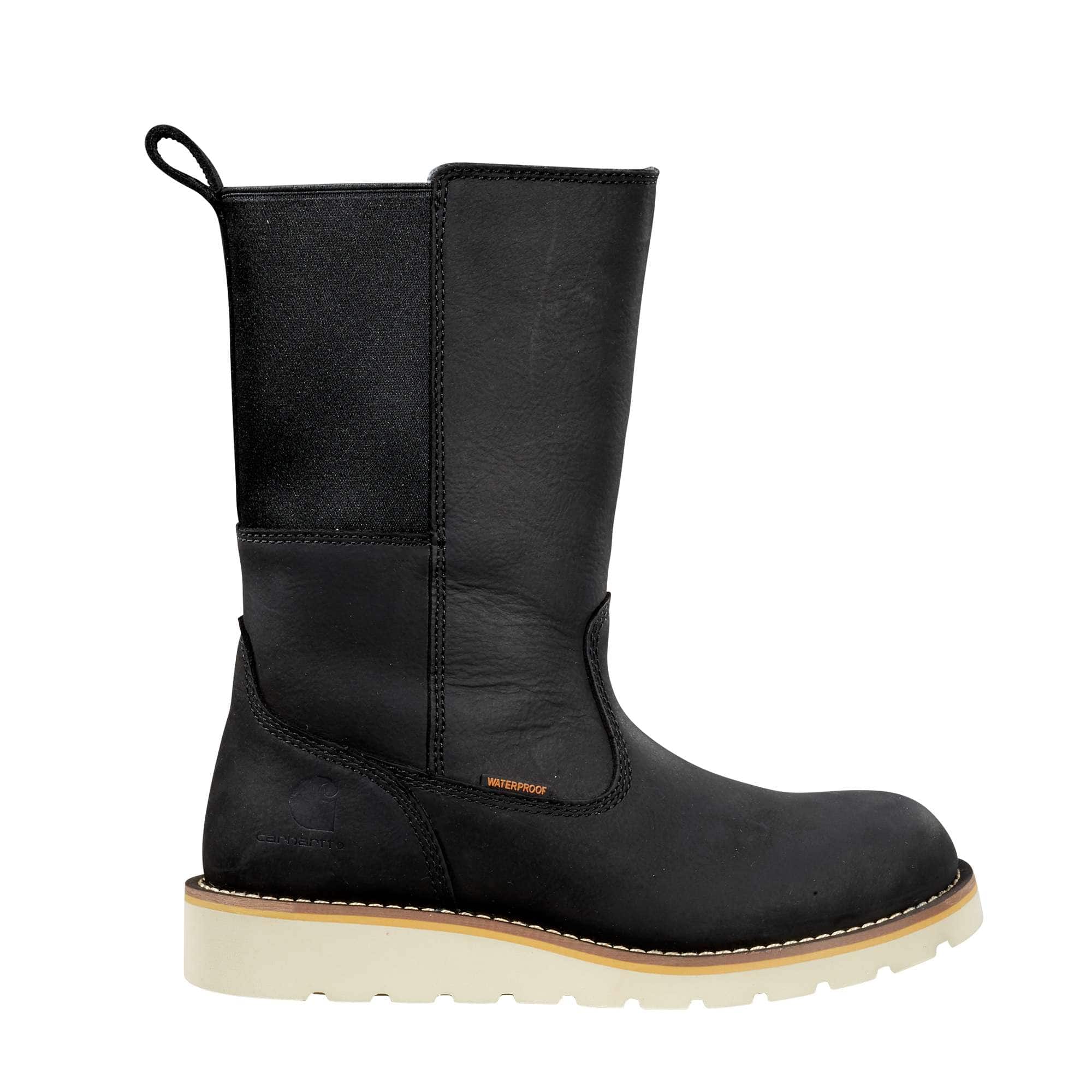 Women's waterproof 10" soft toe wellington wedge boot